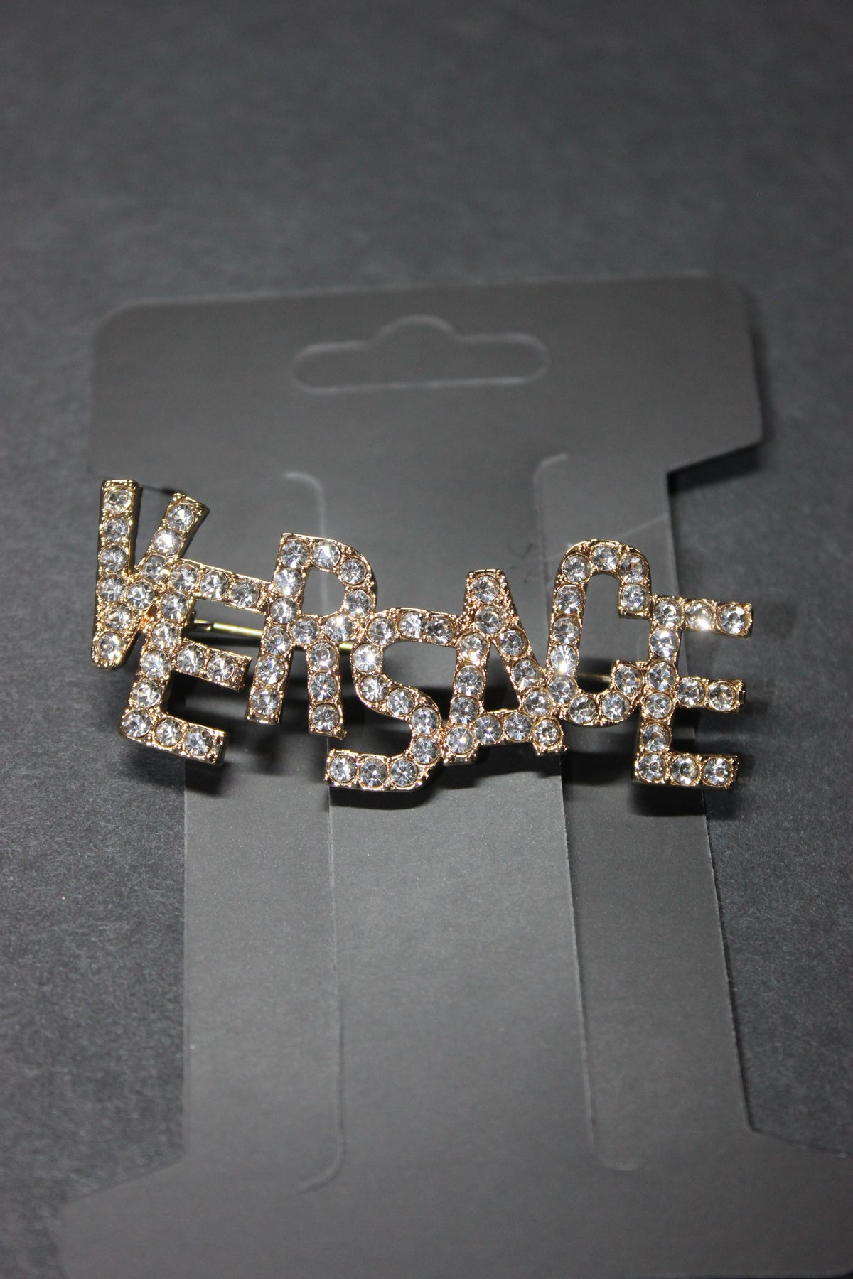 Gold Rhinestone Brooch Pin