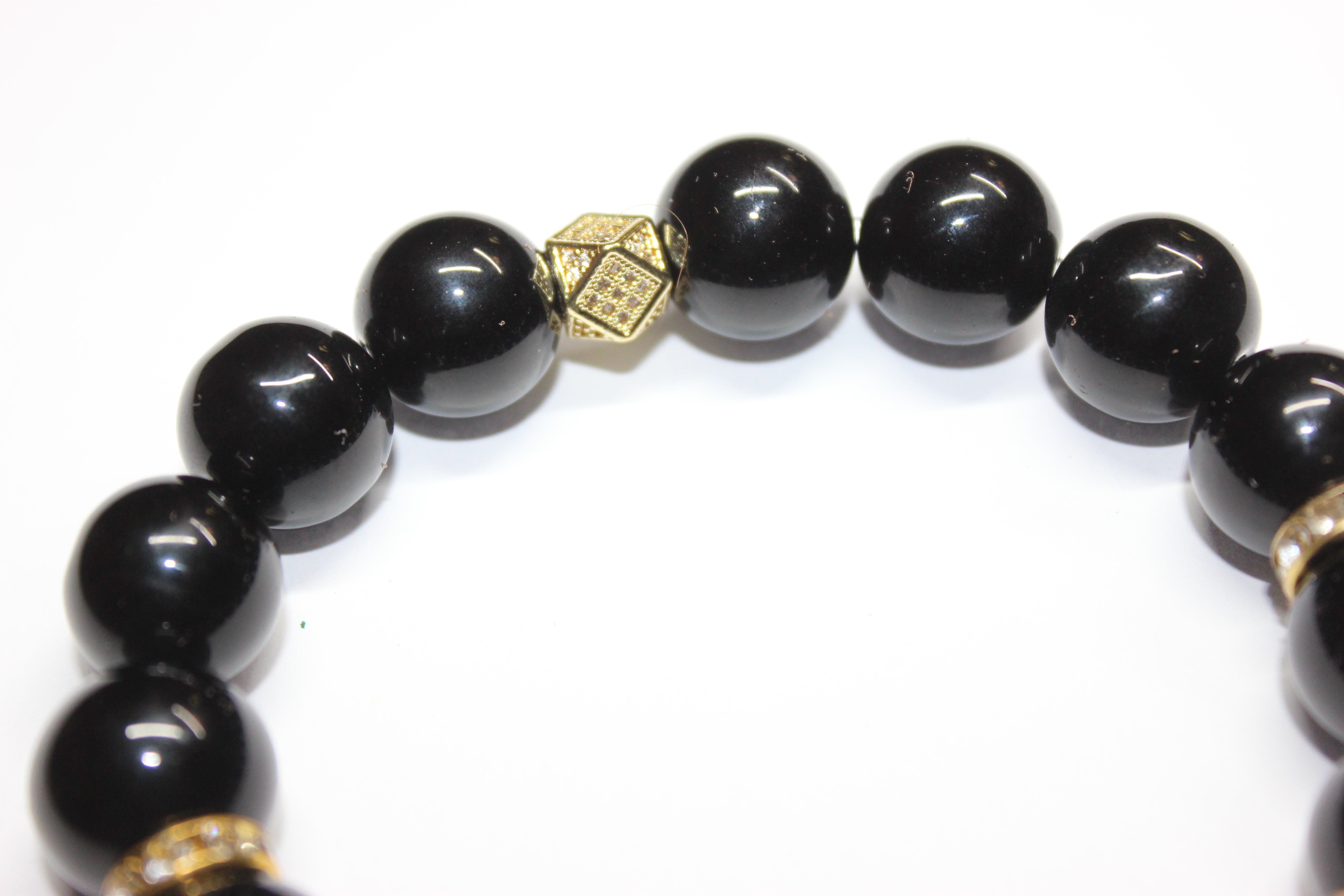 Black & Gold Beaded Bracelet
