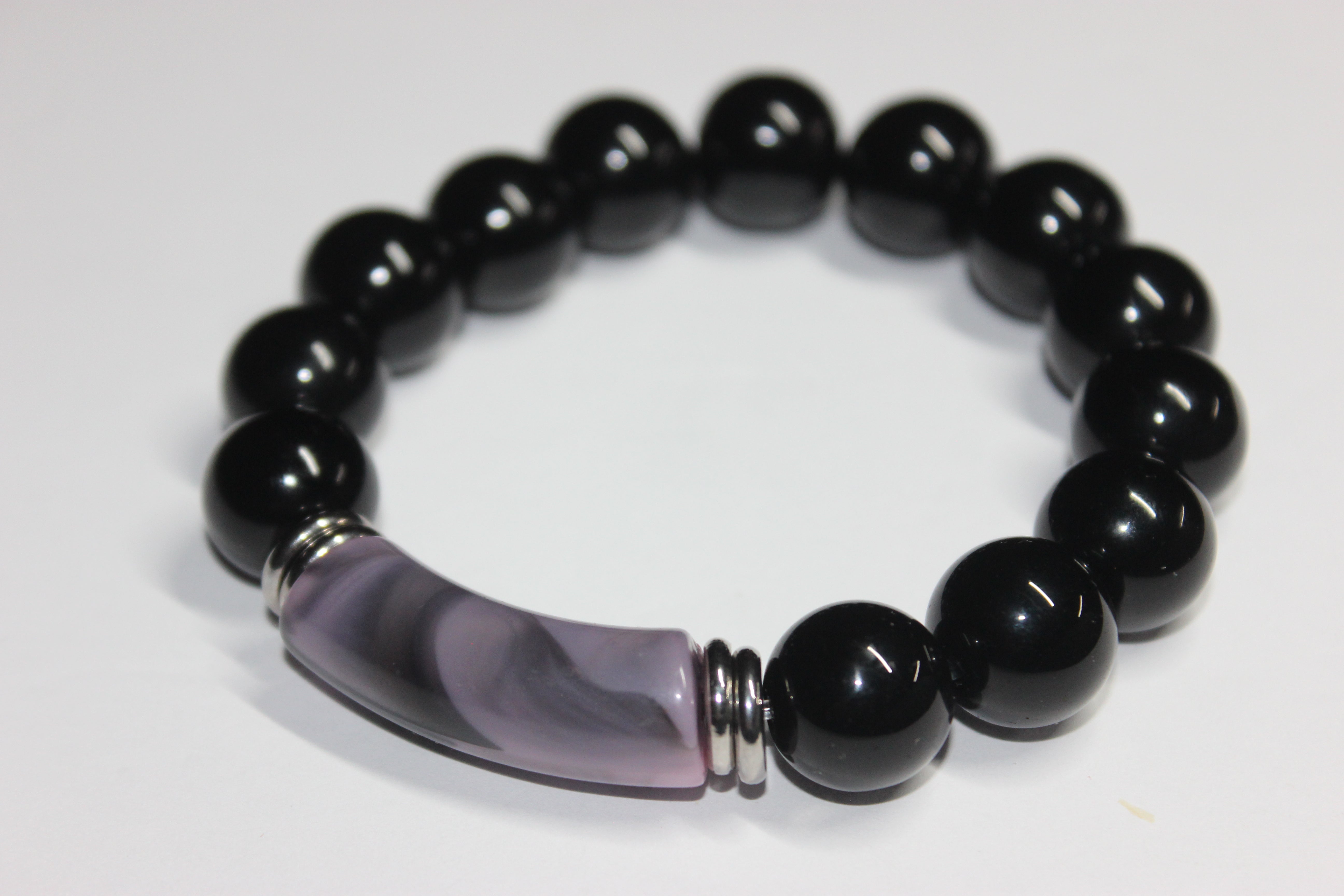 Trirè Black Beaded Bracelet