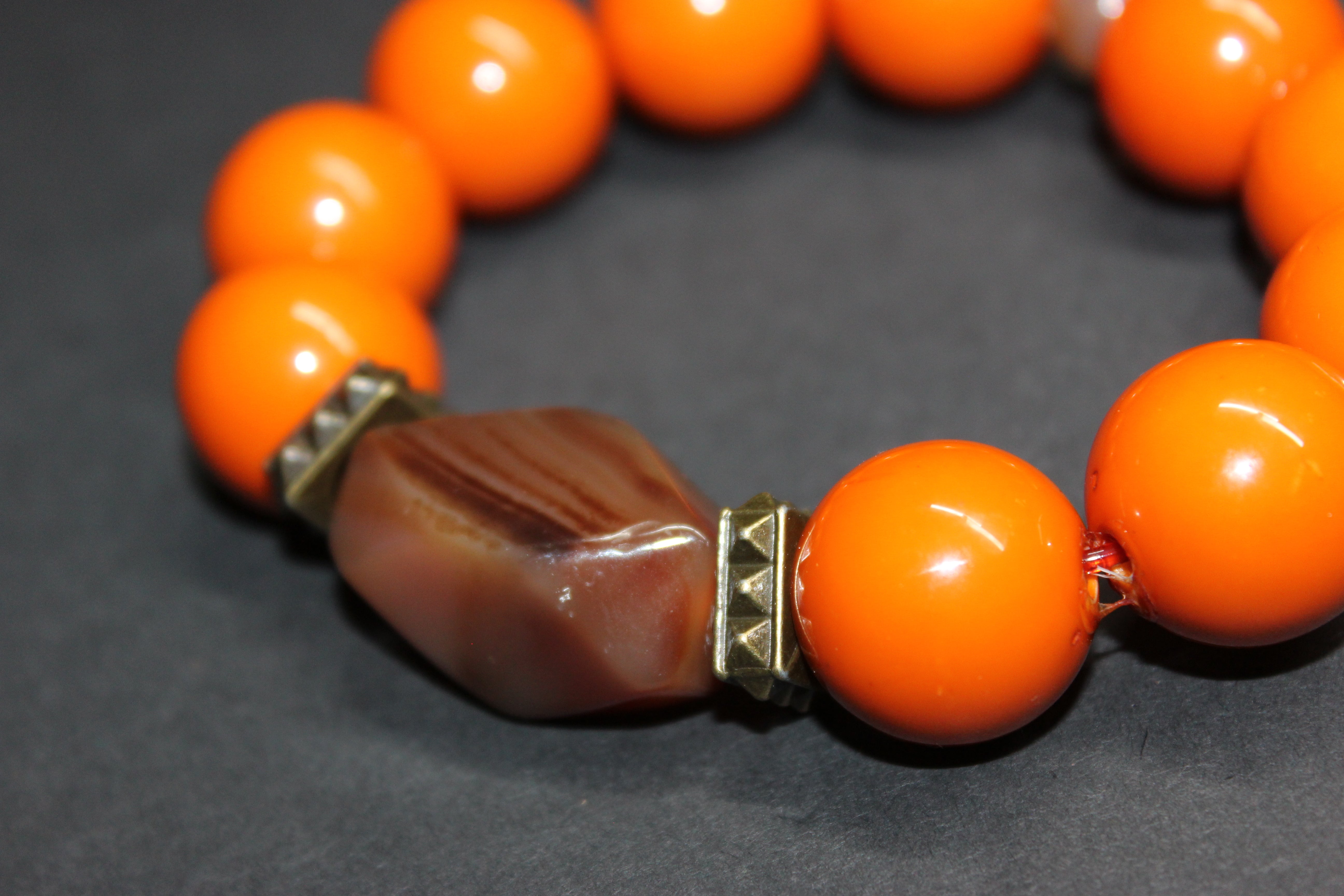 Orange & Brown Large Bracelet