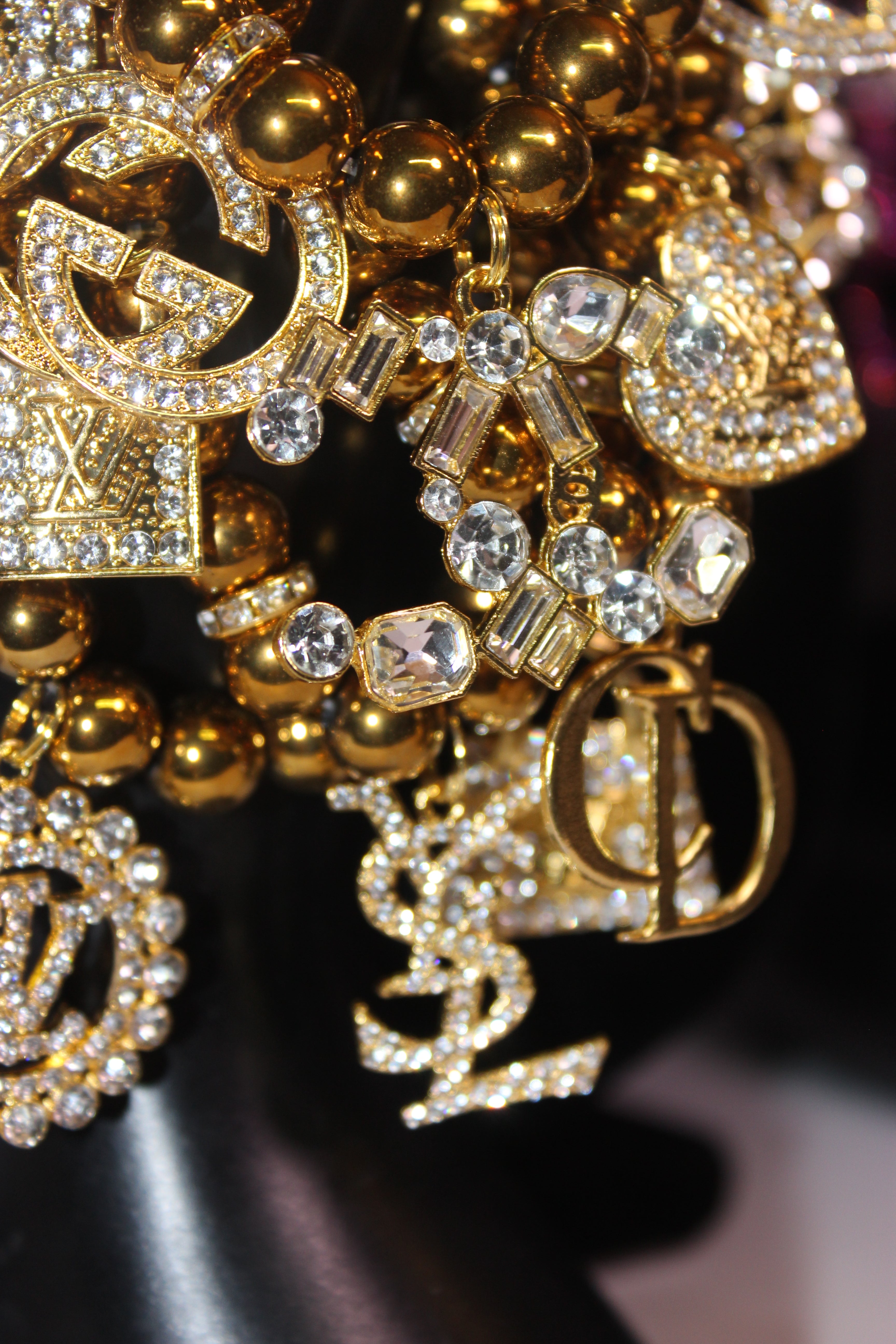 Gold 4 Piece Charm Bracelet Set