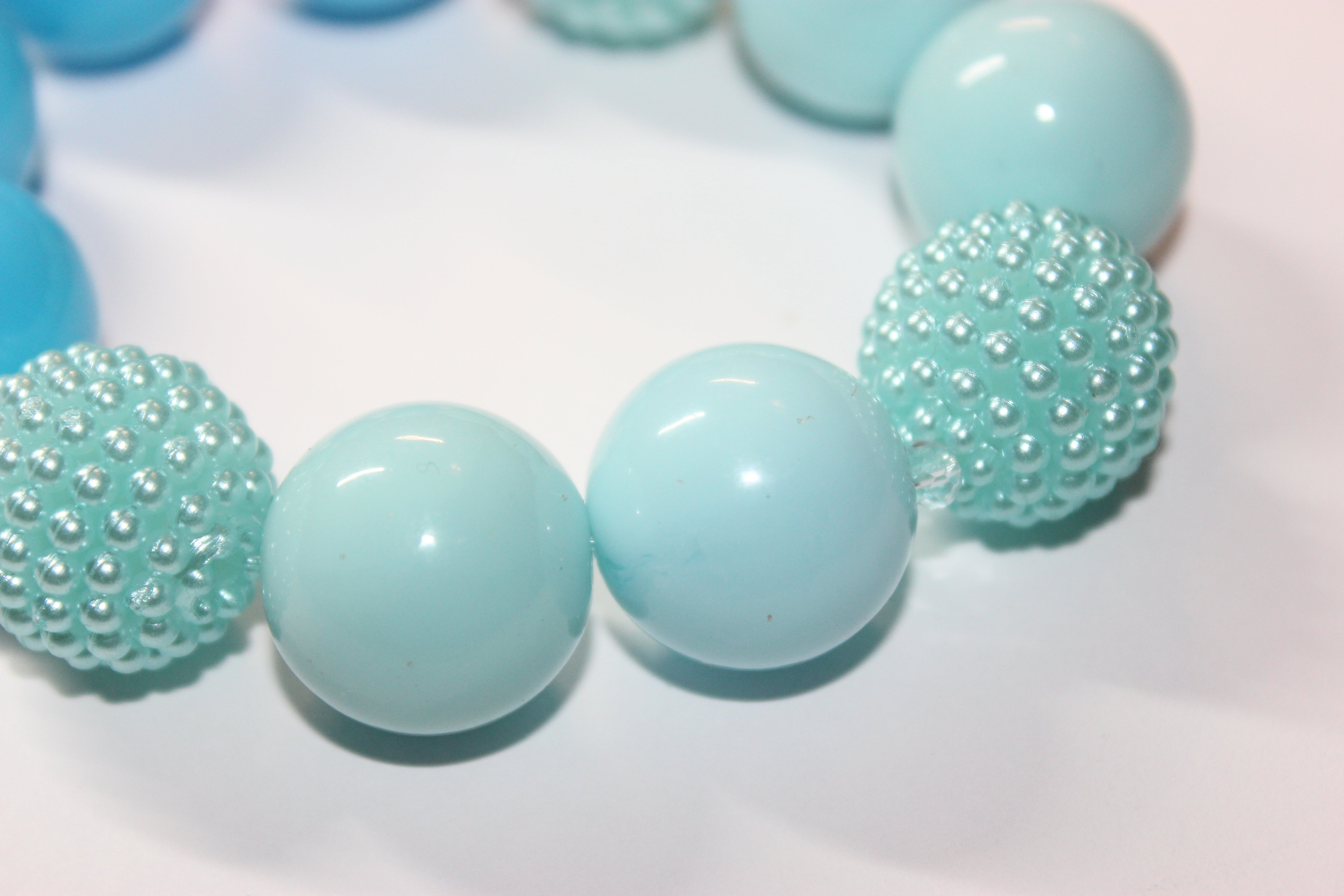 Shades Of Aquamarine Large Beaded Bracelet