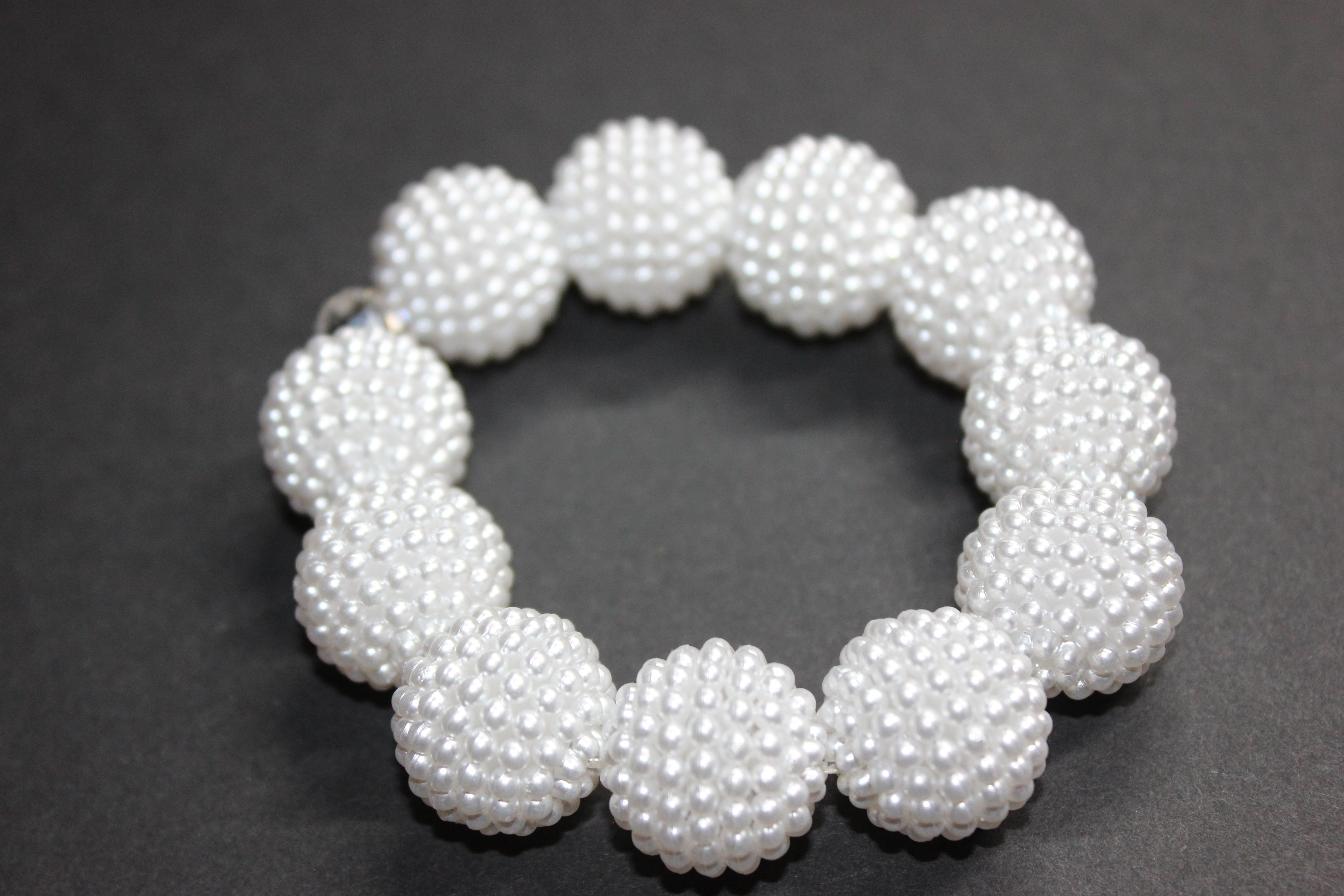 White Large Pearl Bracelet