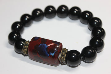 Blárkiv Black Beaded Bracelet