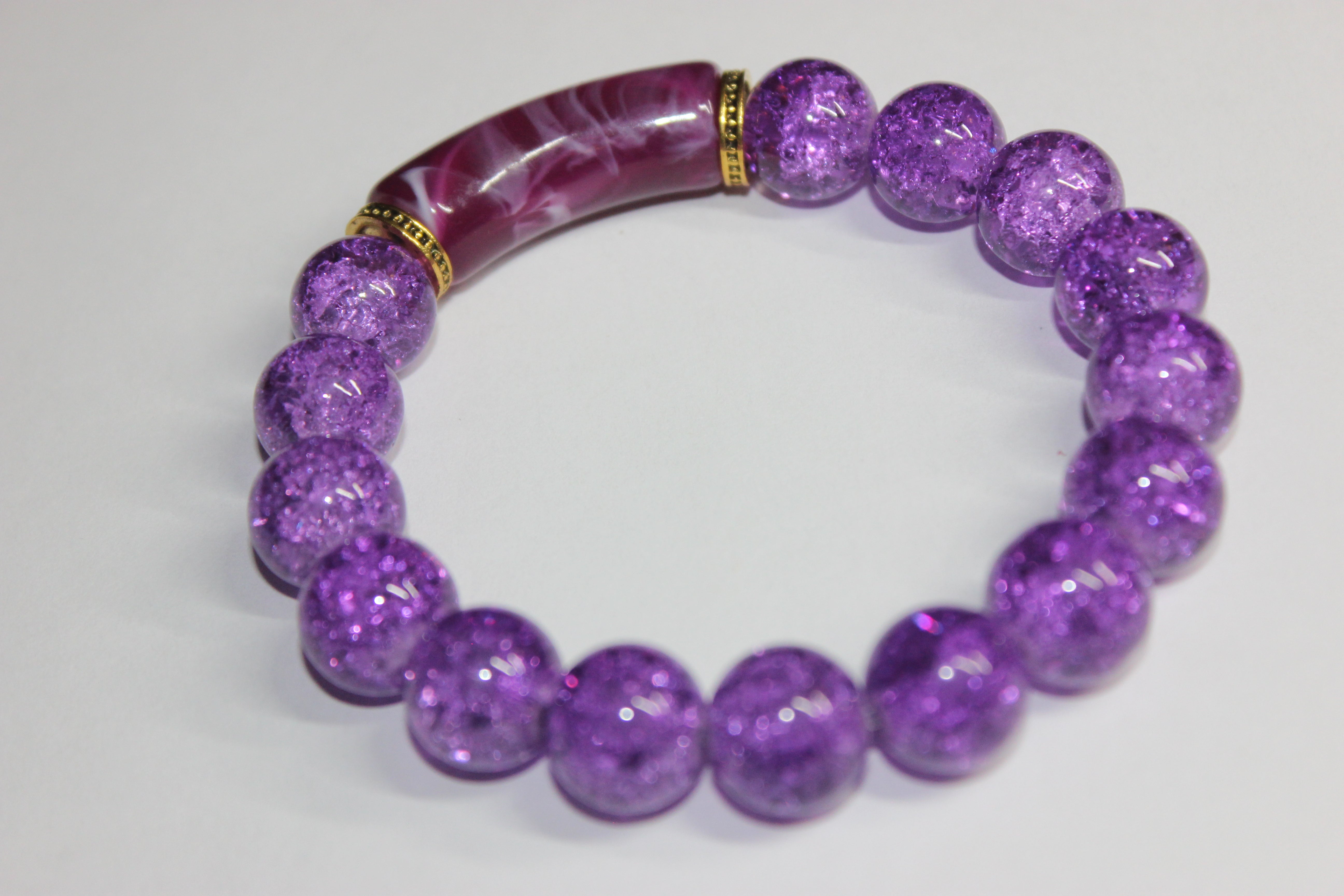 Purple & Gold Men’s Bracelet