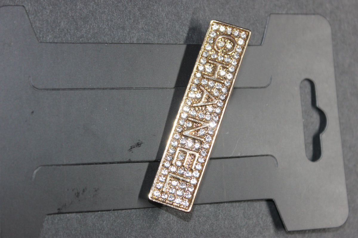 Gold Rhinestone Brooch Pin