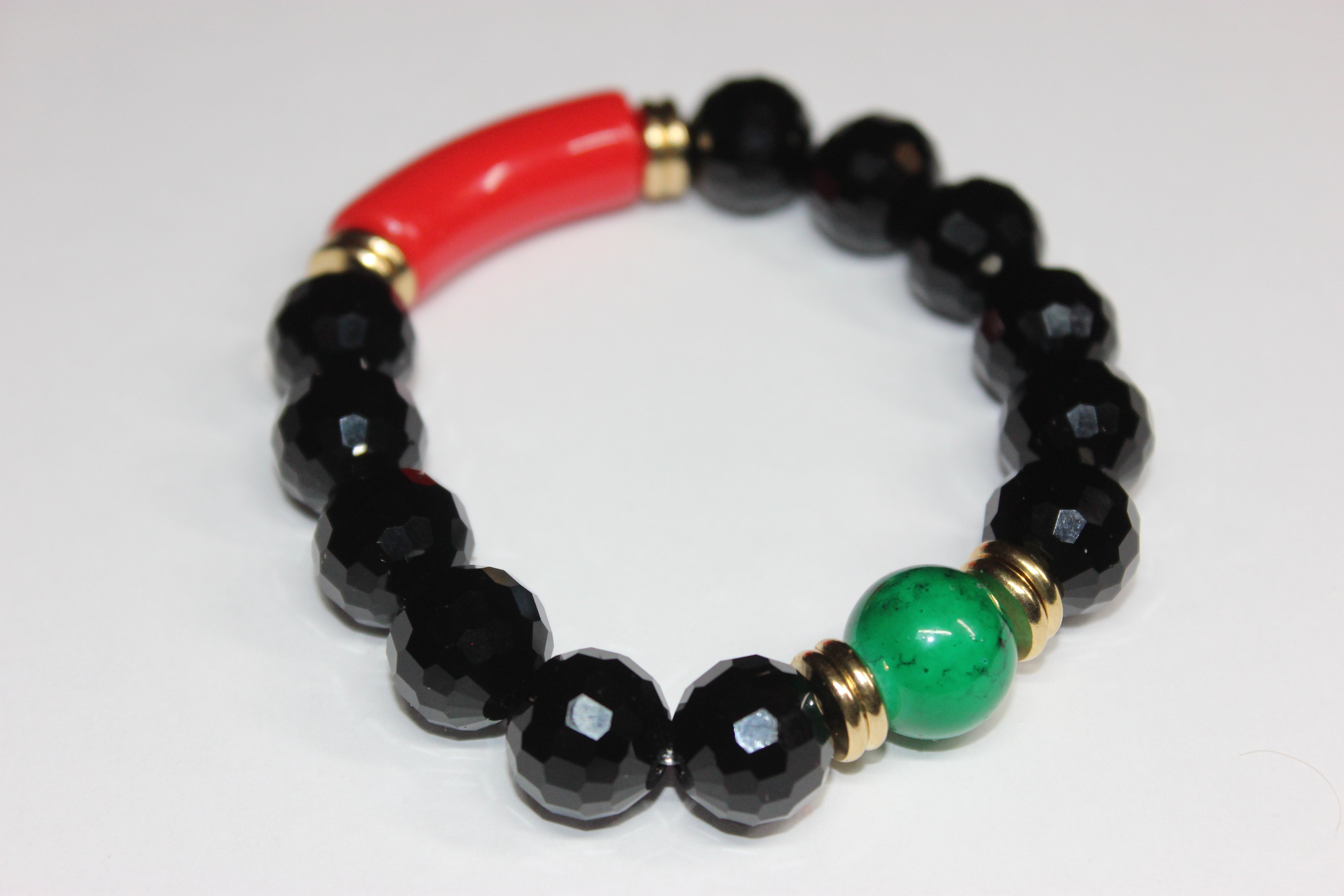 A CBC Collection Black Ice Exclusive Bracelet- Black/Red/Green/Gold