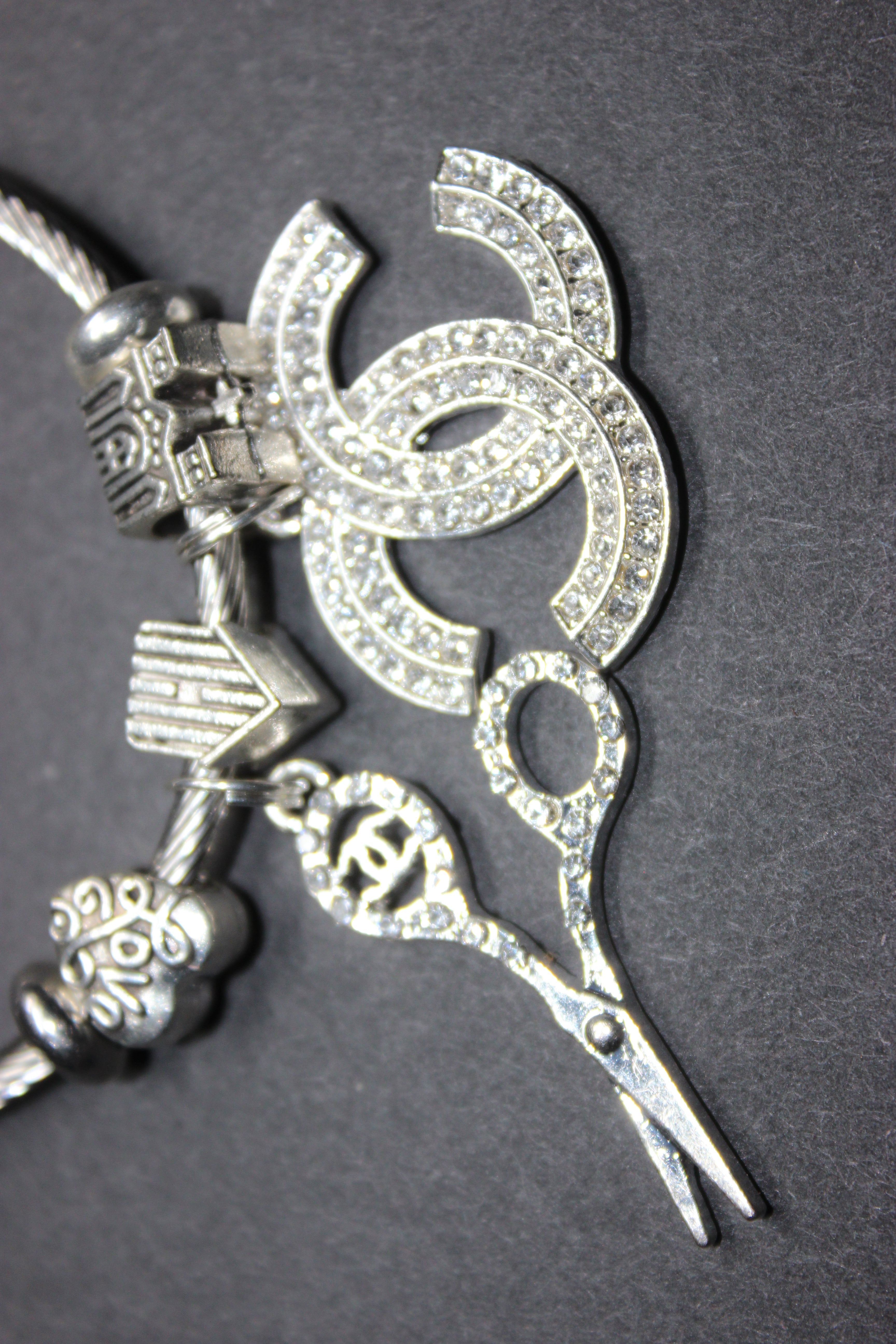 Anesidora Silver Charm Bangle Bracelet