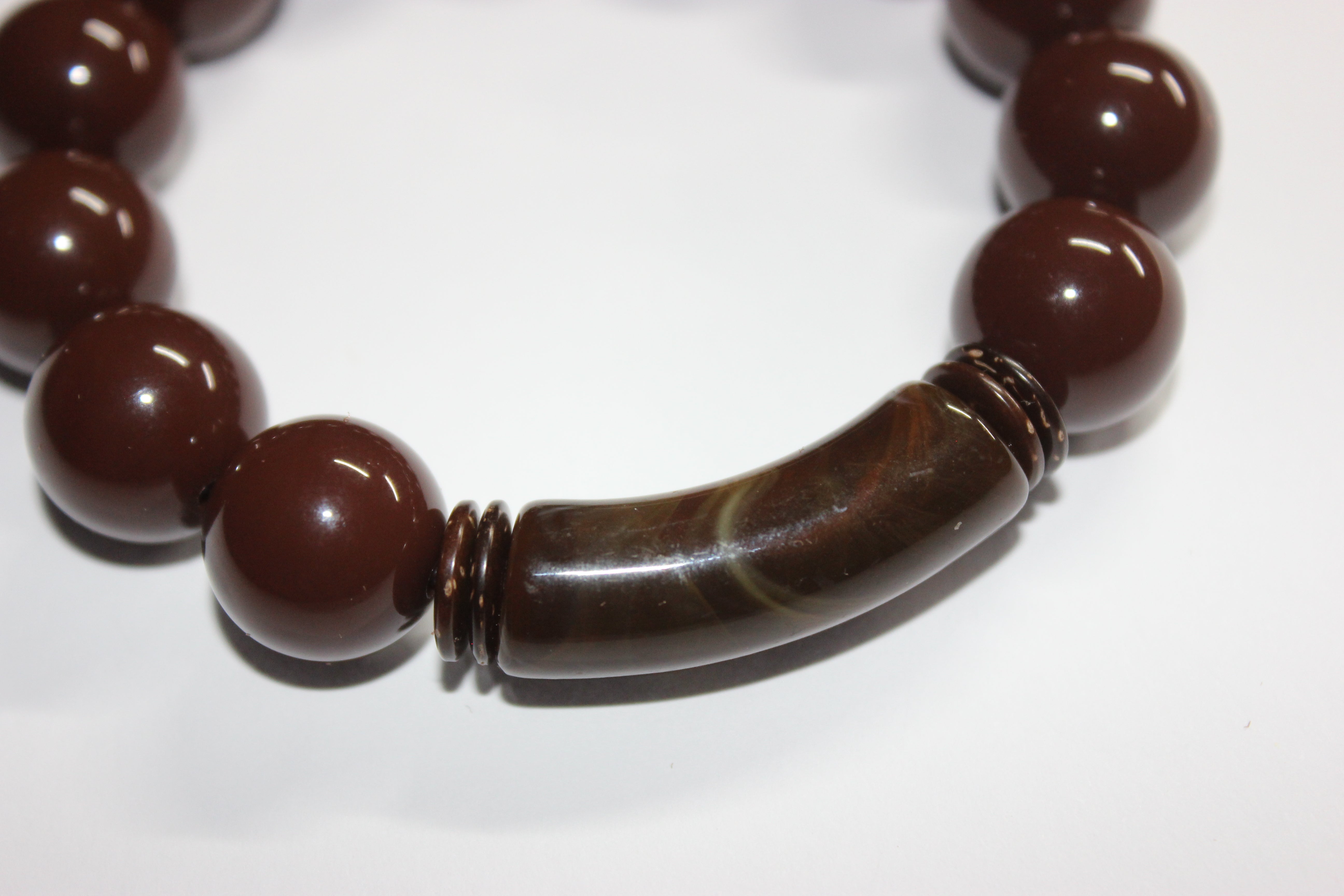Chocolate Brown Beaded Bracelet