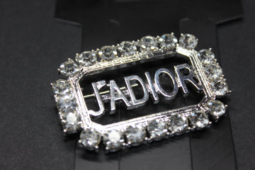 Silver Rhinestone Brooch Pin