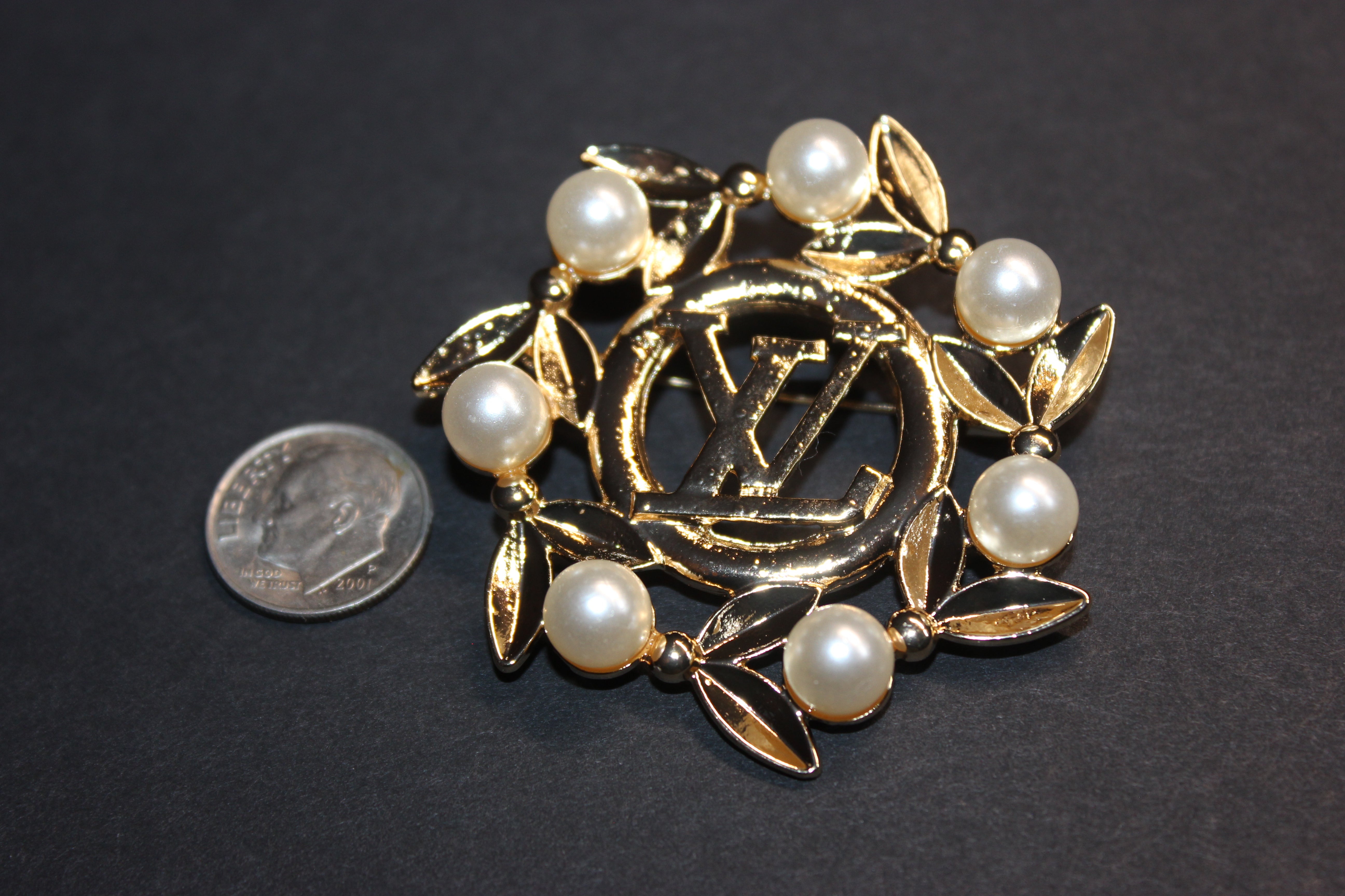 Gold & Pearl Brooch Pin
