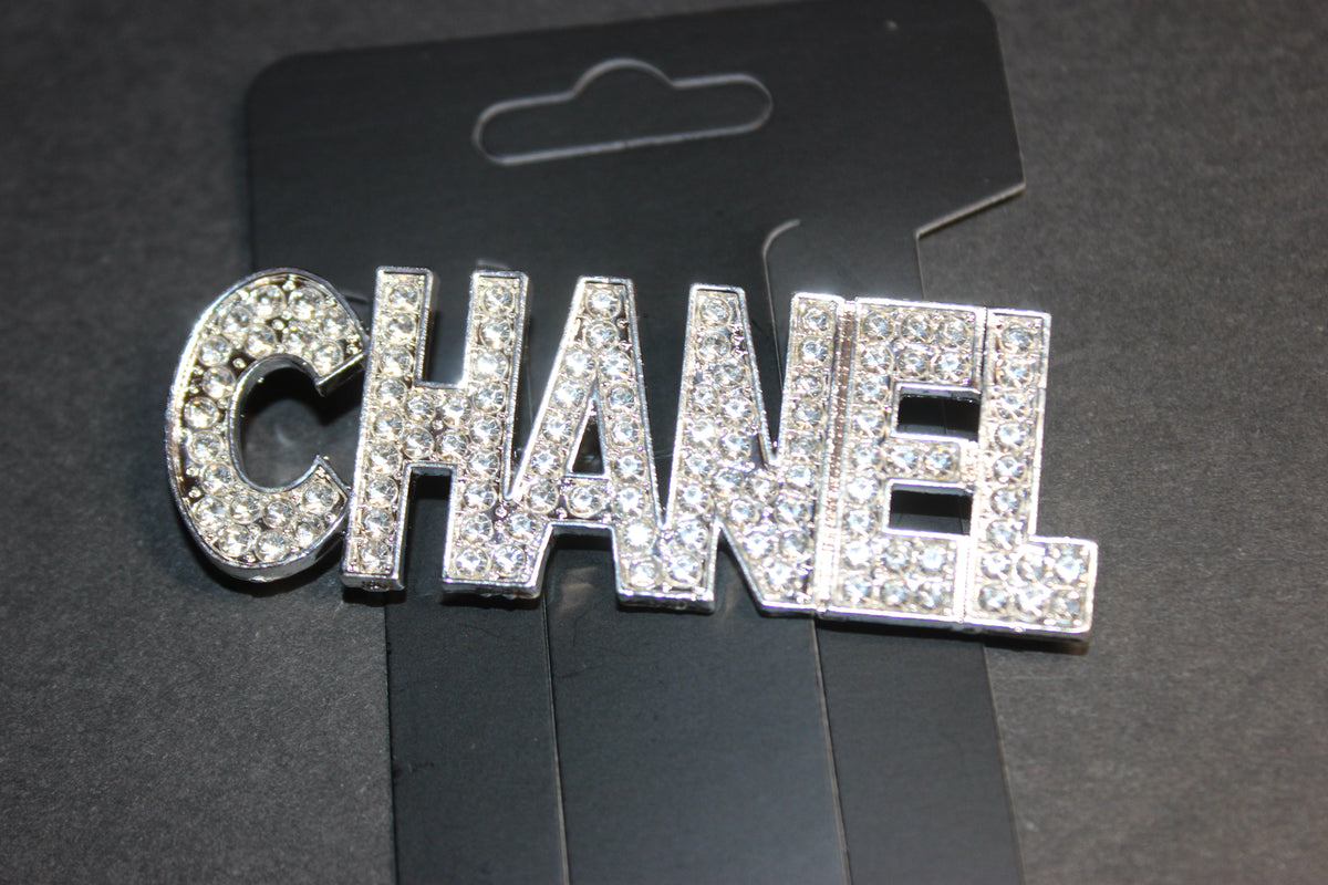 Rhinestone Silver Brooch Pin