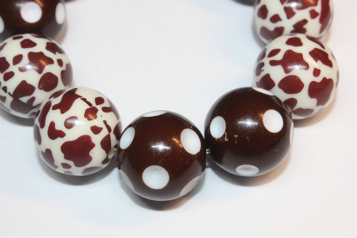 Shades Of Brown Large Beaded Bracelet