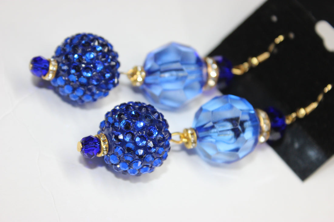 Blue & Gold Earrings