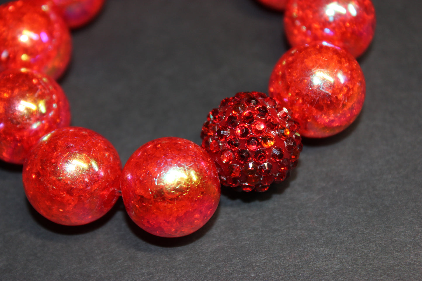 Red Large Beaded Bracelet