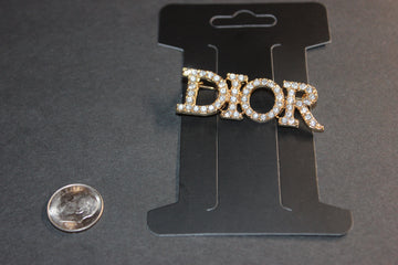 Gold Rhinestone Brooch Pin