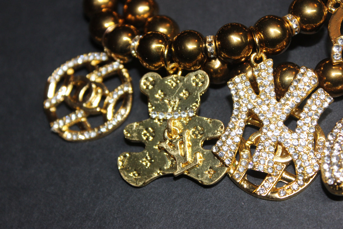 2 Piece Sìrai Gold Charm Bracelet Set