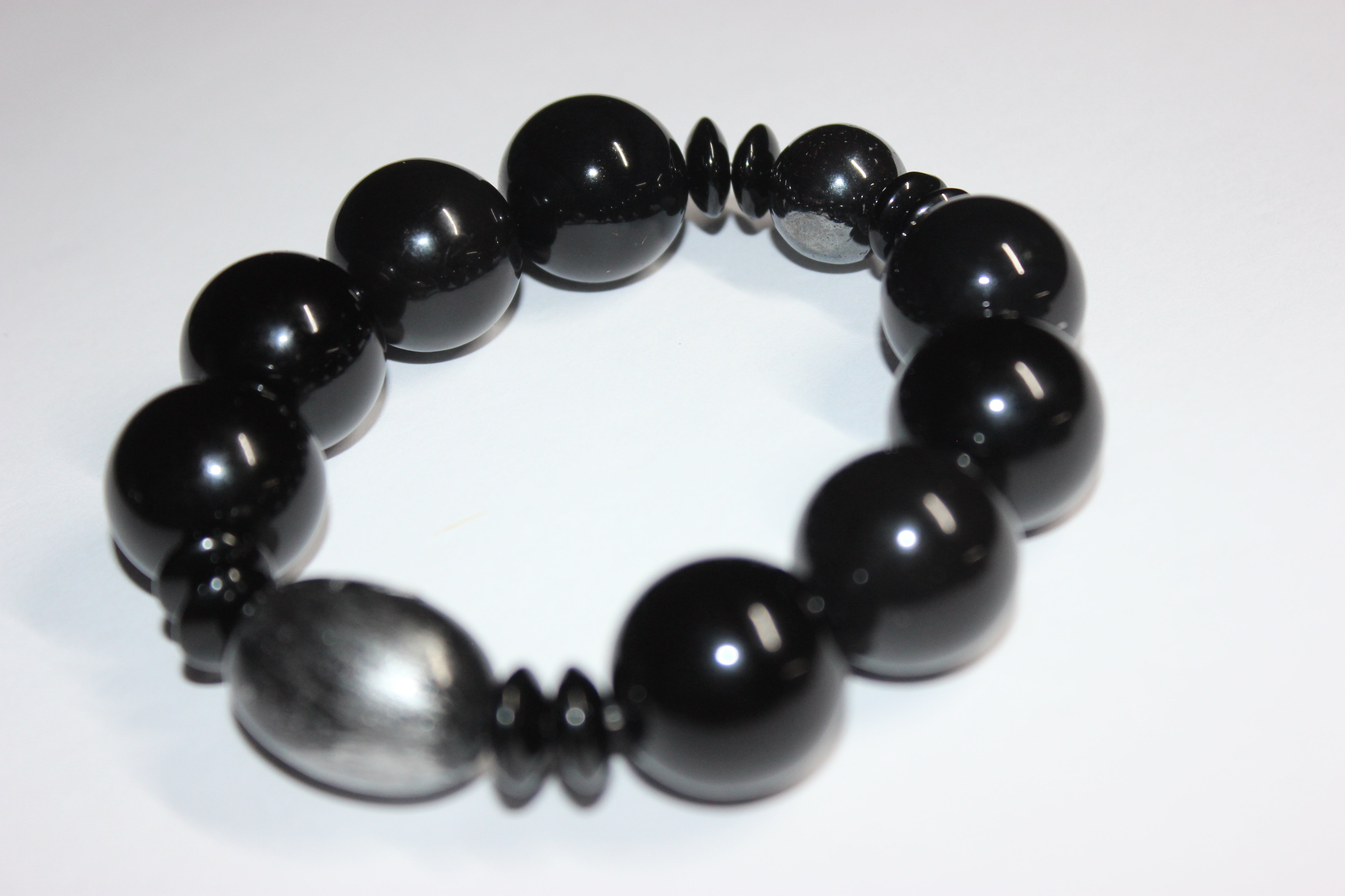 Black & Grey Beaded Bracelet