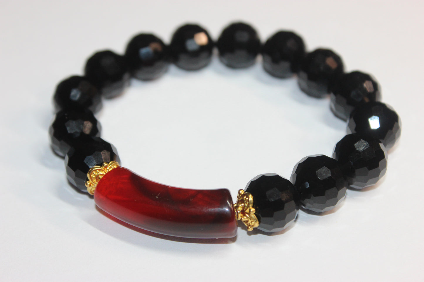 Black/Burgundy/Gold Black Ice Bracelet