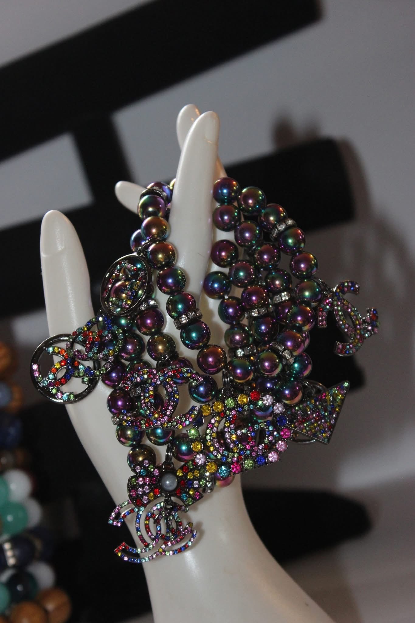 4 Piece Multicolored Charm Bracelet Set