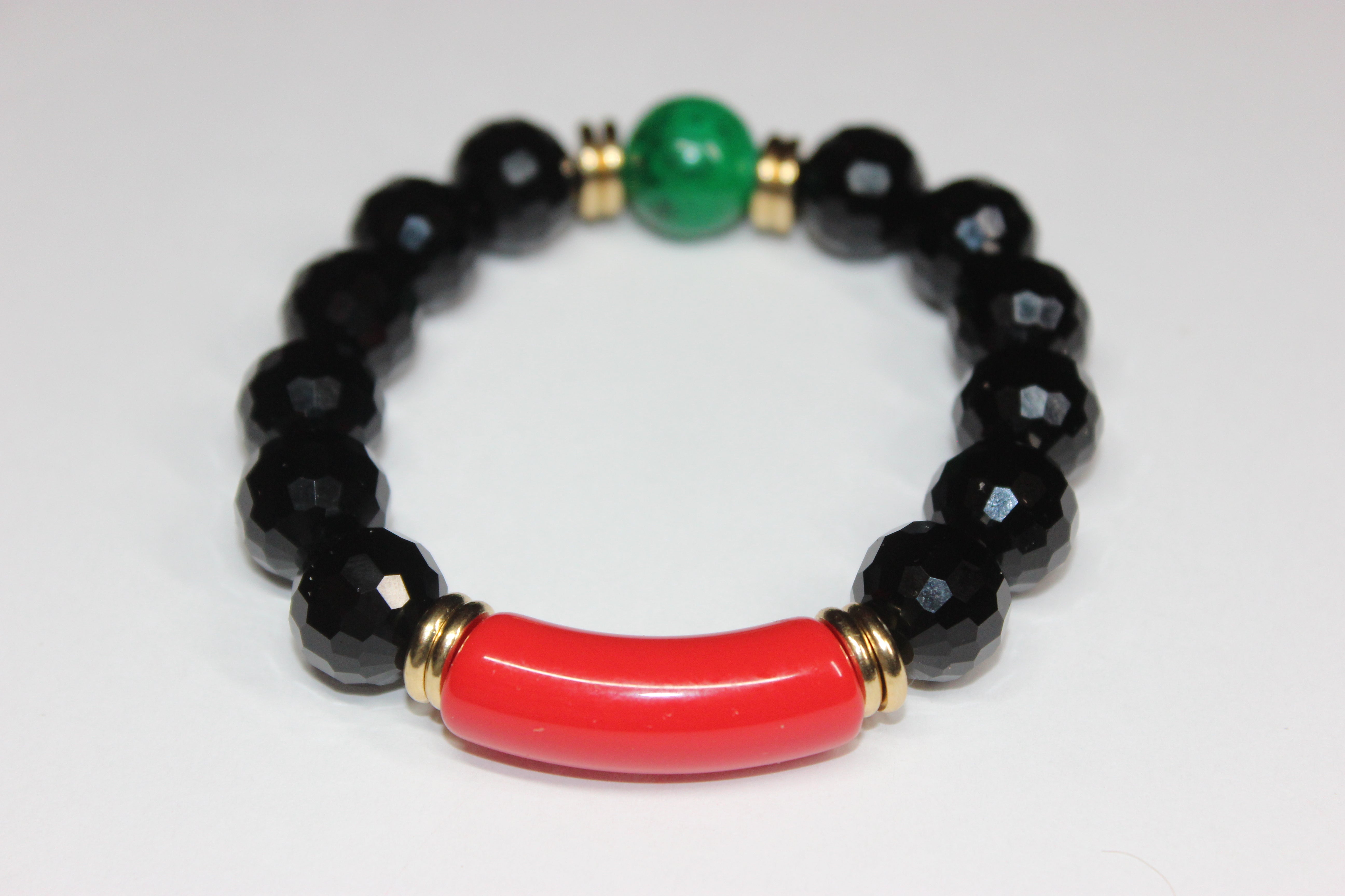 A CBC Collection Black Ice Exclusive Bracelet- Black/Red/Green/Gold