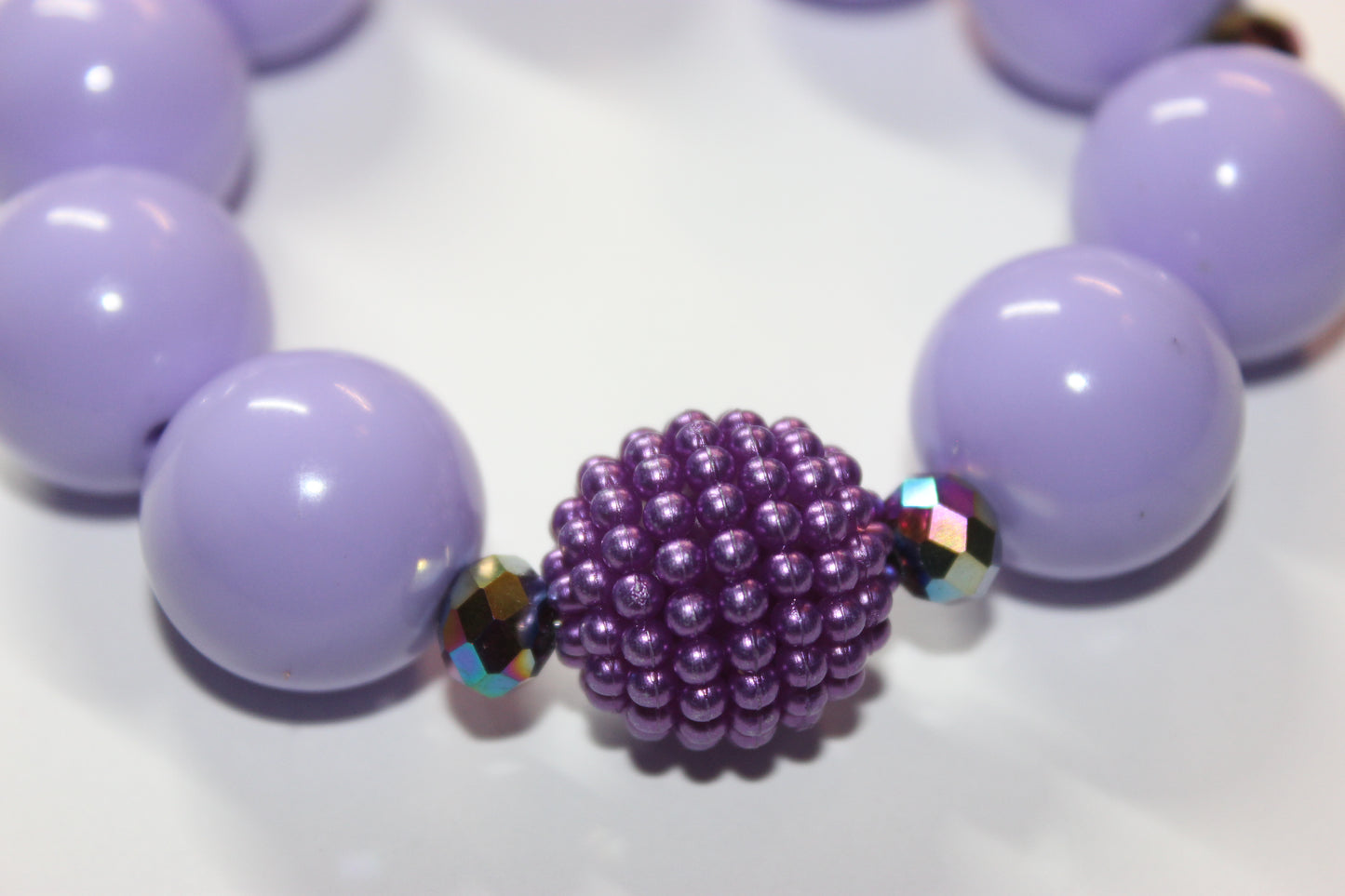 Shades Of Purple Large Beaded Bracelet
