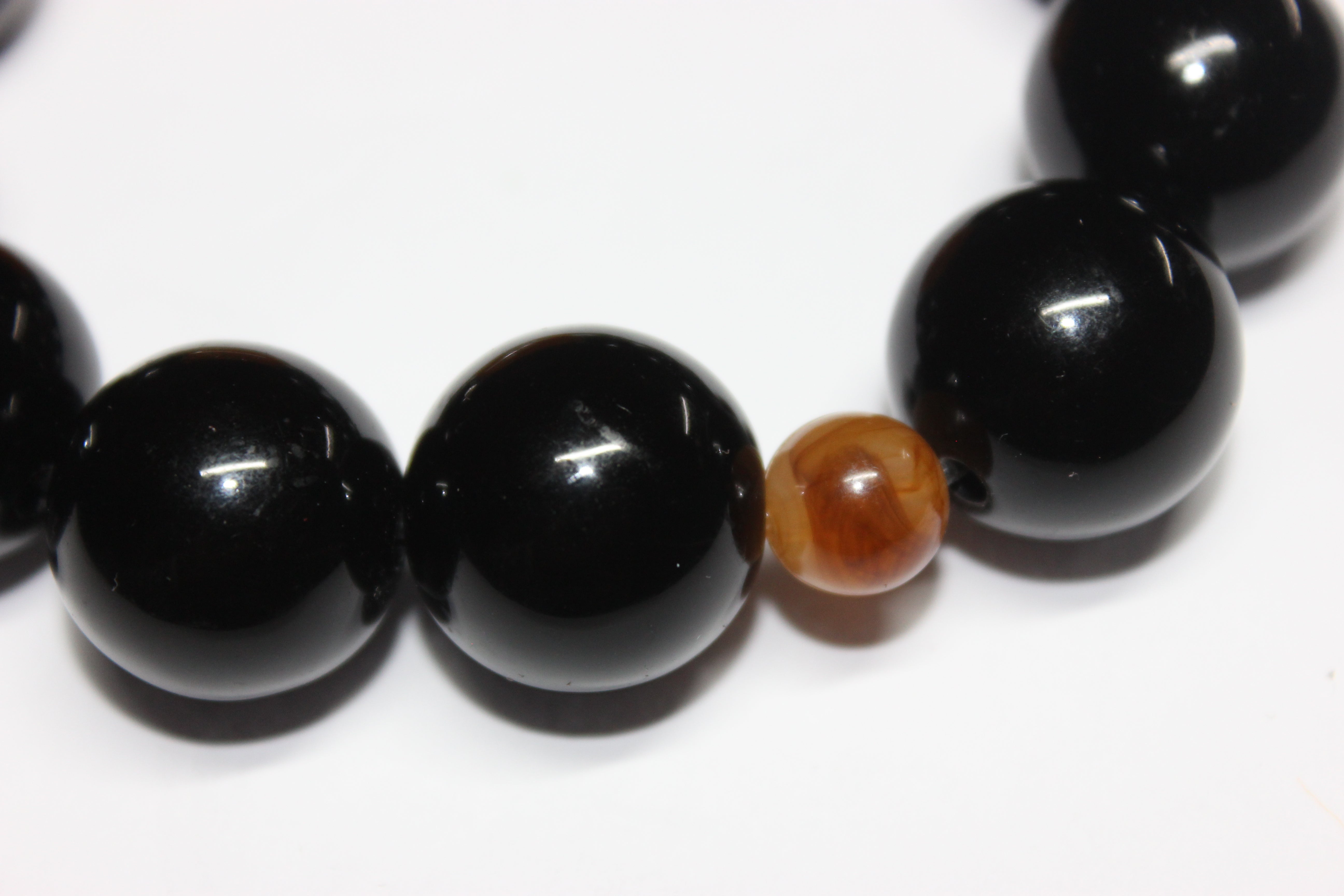 Black & Brown Large Beaded Bracelet