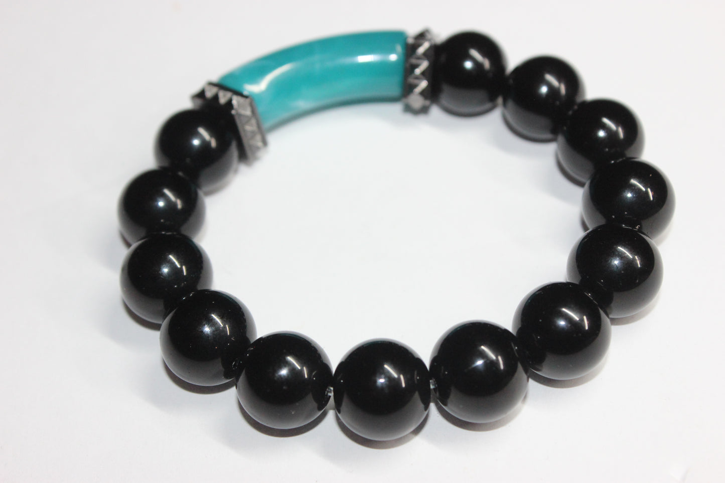 Black & Turquoise Beaded Bracelet