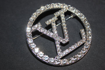 Silver Rhinestone Brooch Pin