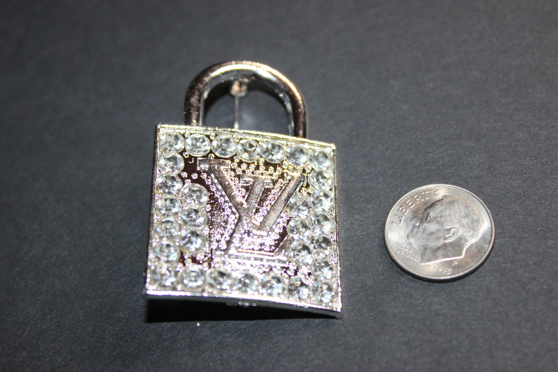 Silver Rhinestone Brooch Pin