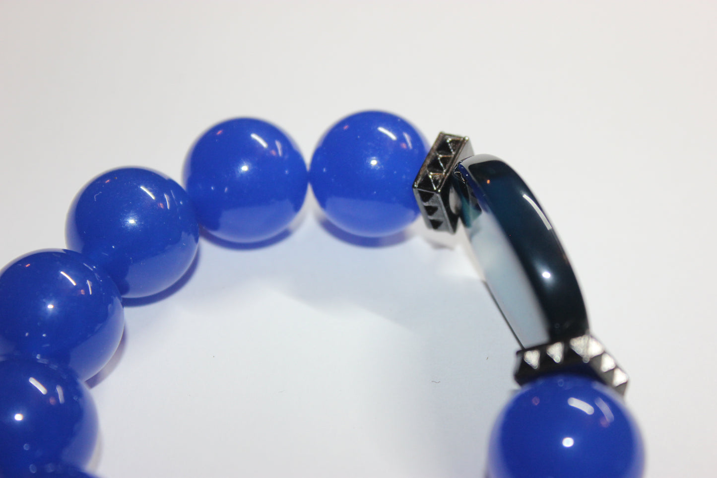 Shades Of Blue Large Beaded Bracelet
