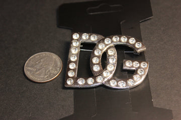 Silver & Rhinestone Brooch Pin