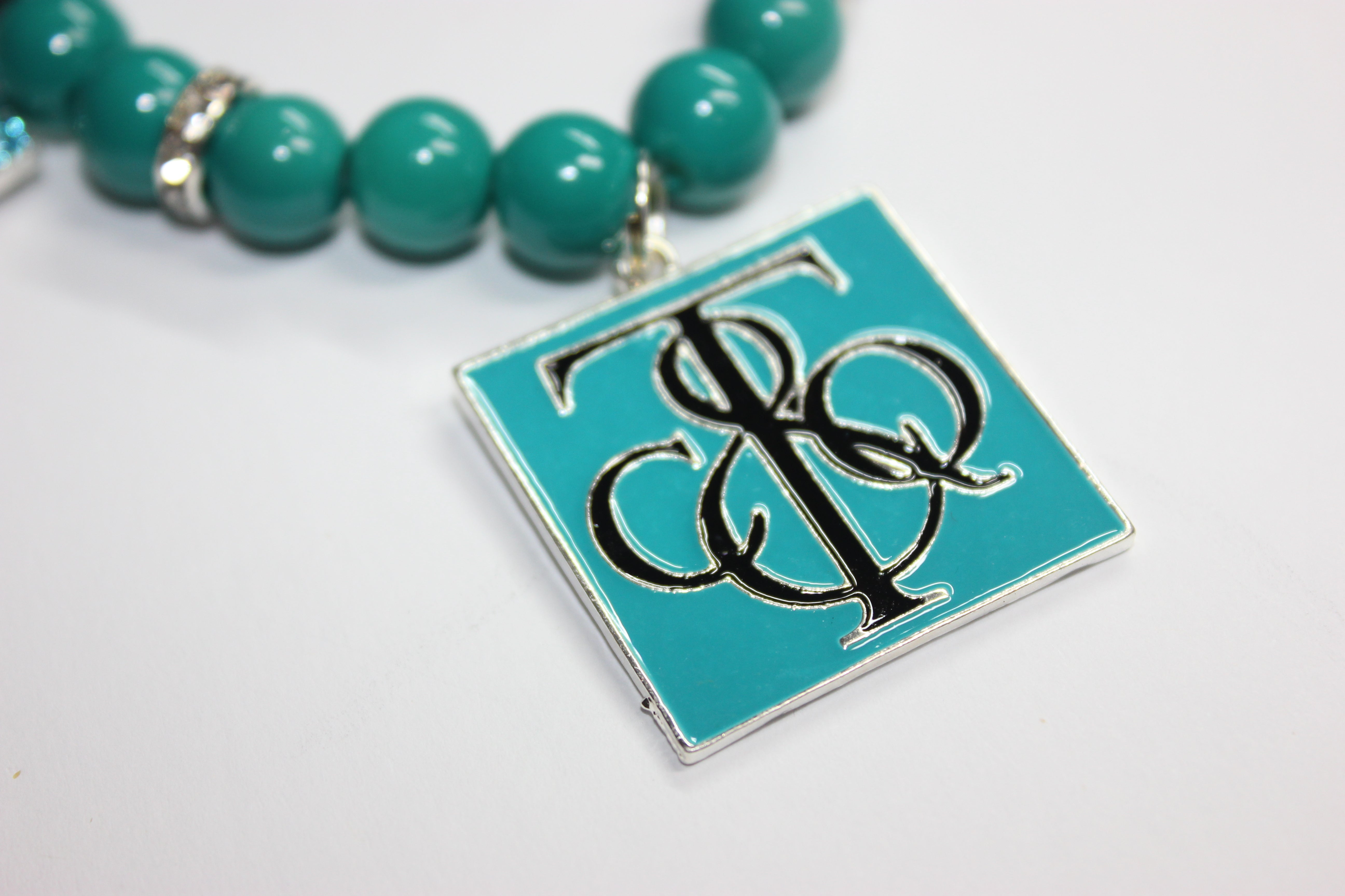 Turquoise & Silver Charm Bracelet (1)