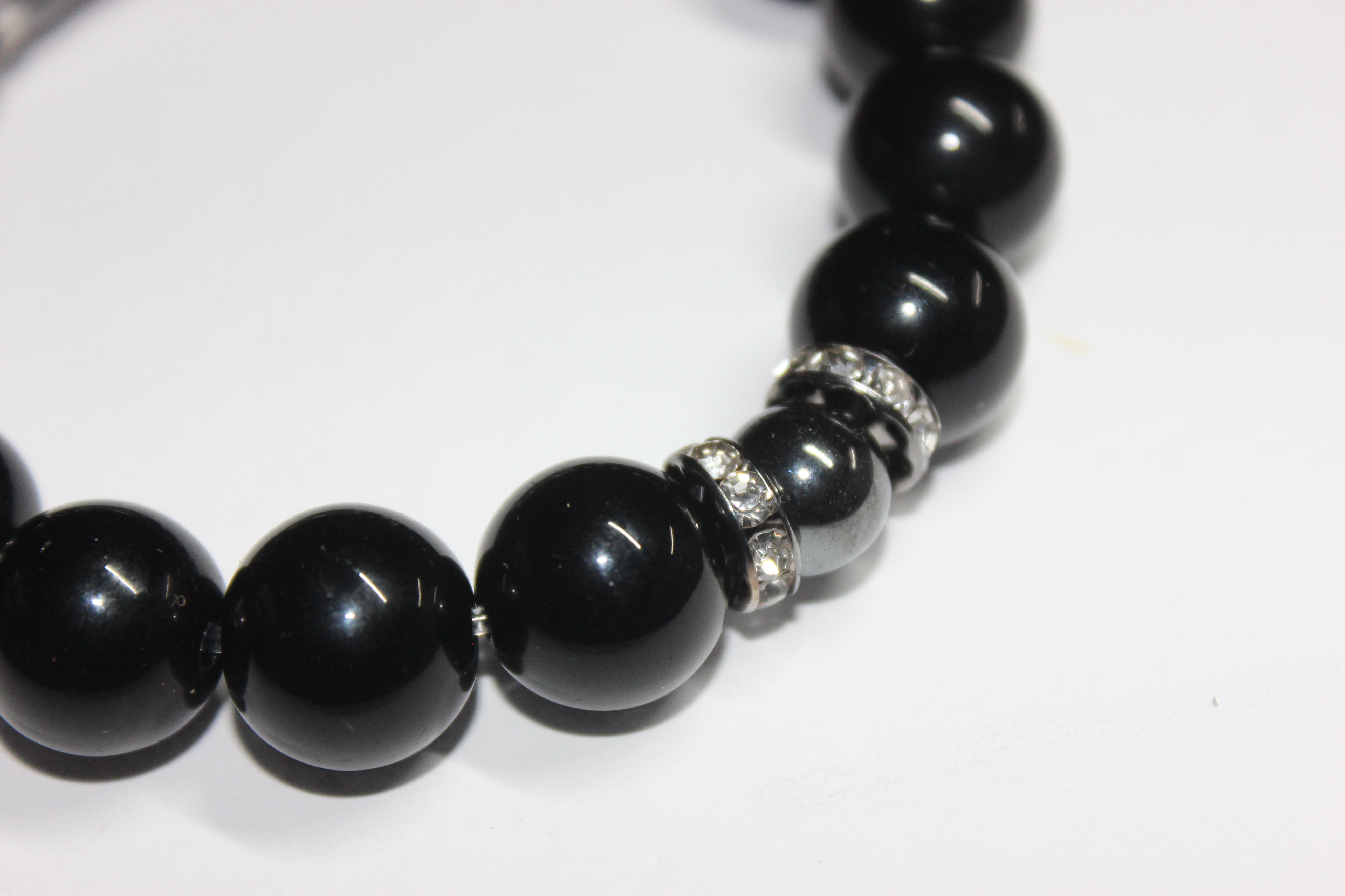 Black & Grey Beaded Bracelet