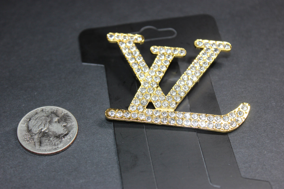 Gold Rhinestone Brooch Pin