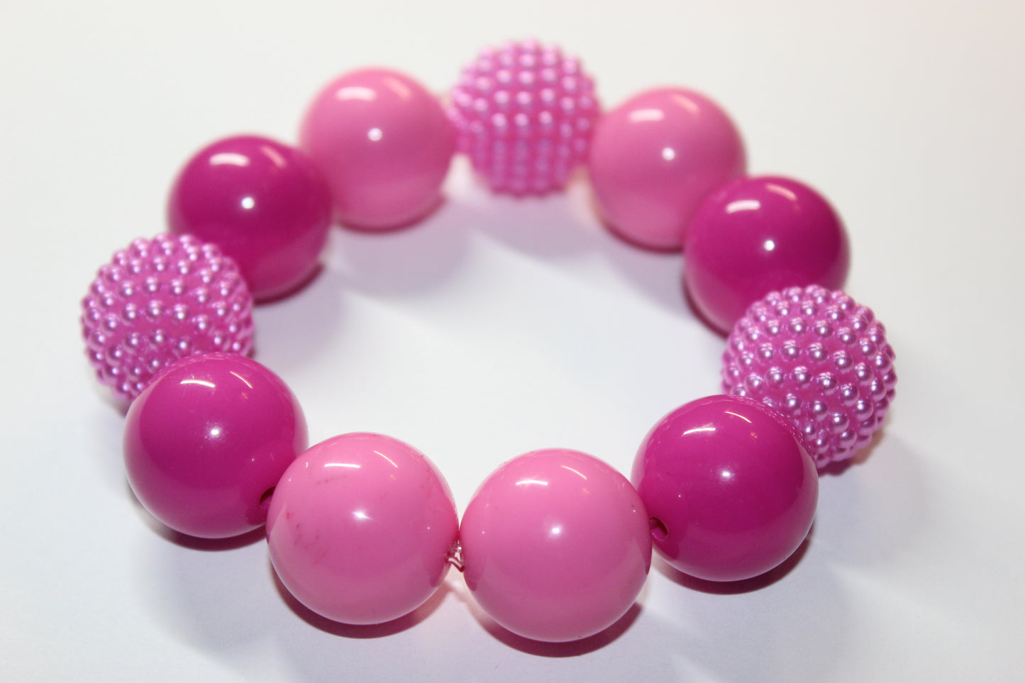 Shades Of Pink Large Beaded Bracelet