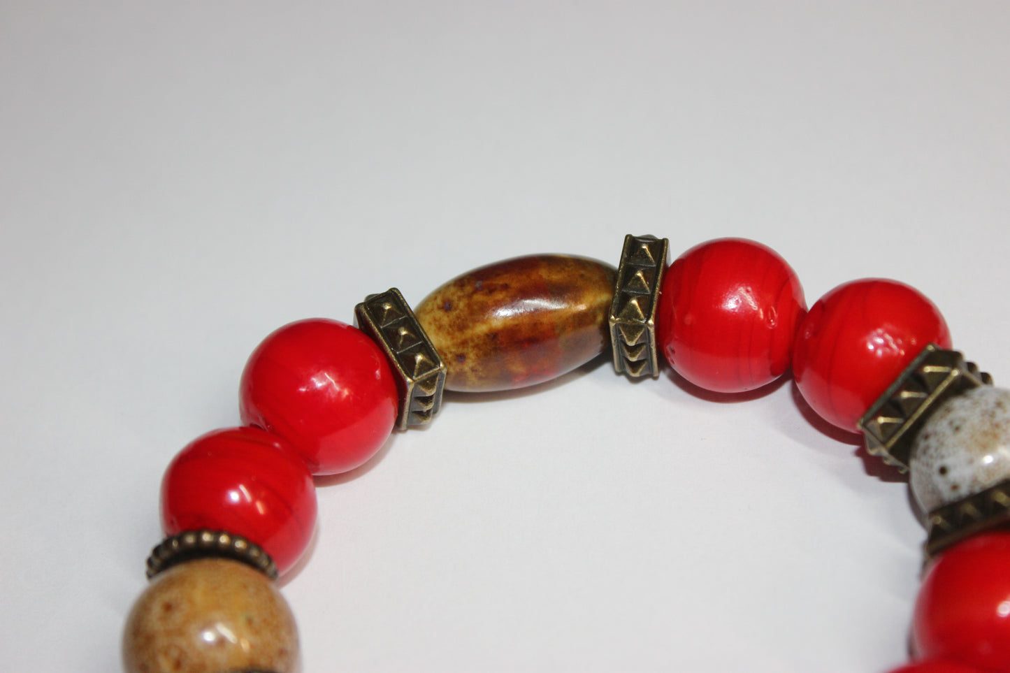 Men’s Multicolored Ceramic Beaded Bracelet
