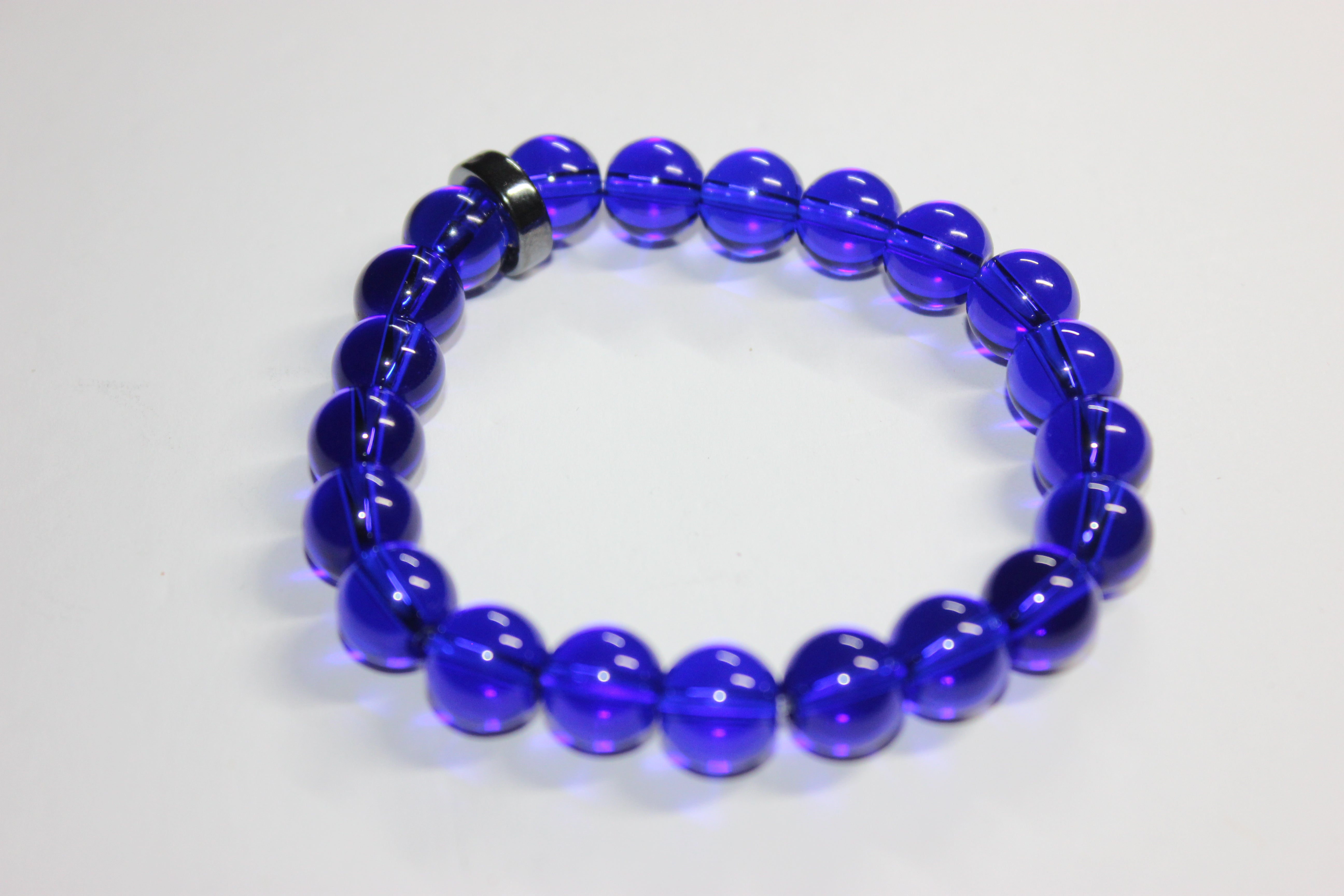 Blue & Black Beaded Bracelet