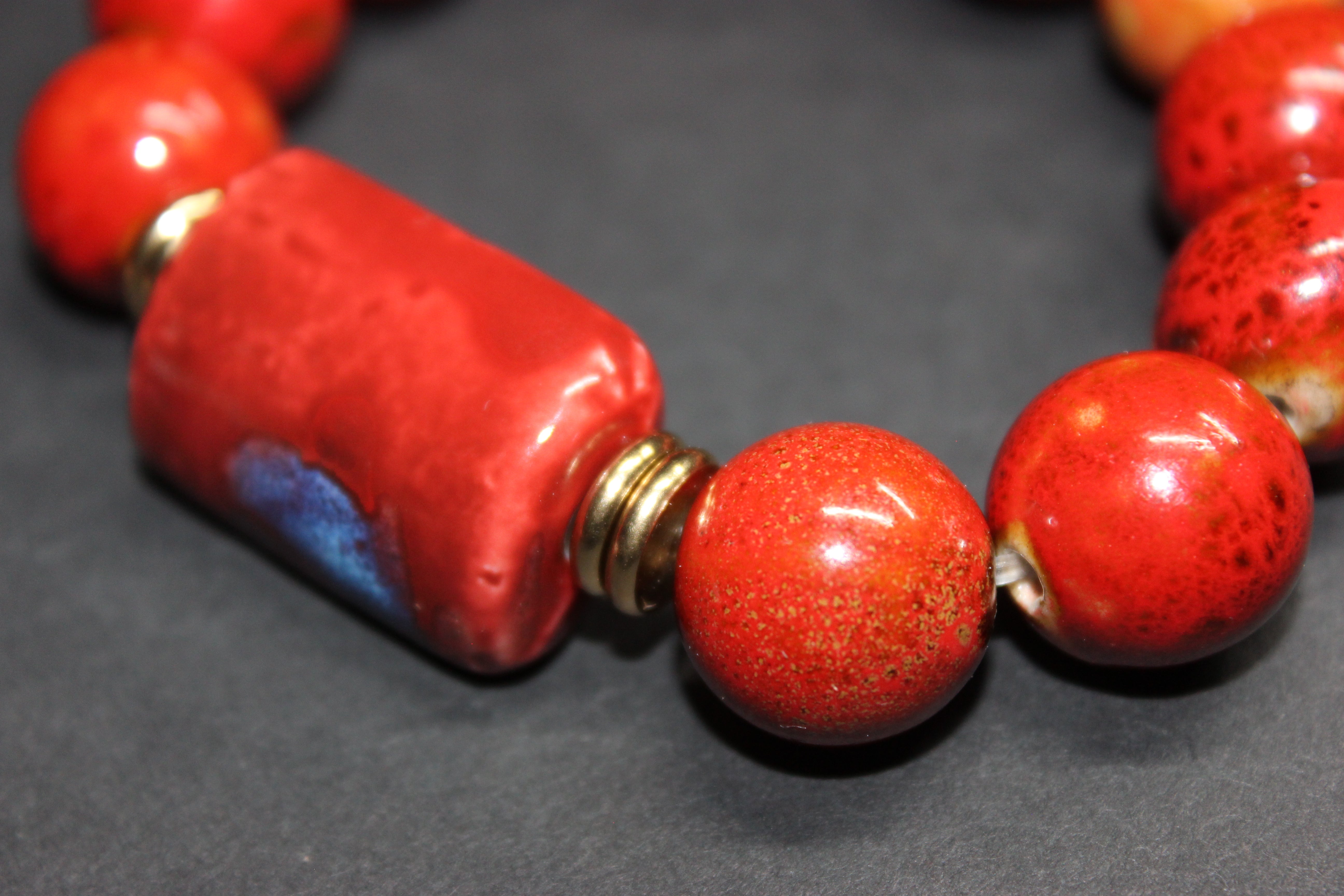 Shades Of Orange Gold & Blue Swiss Collection Bracelet