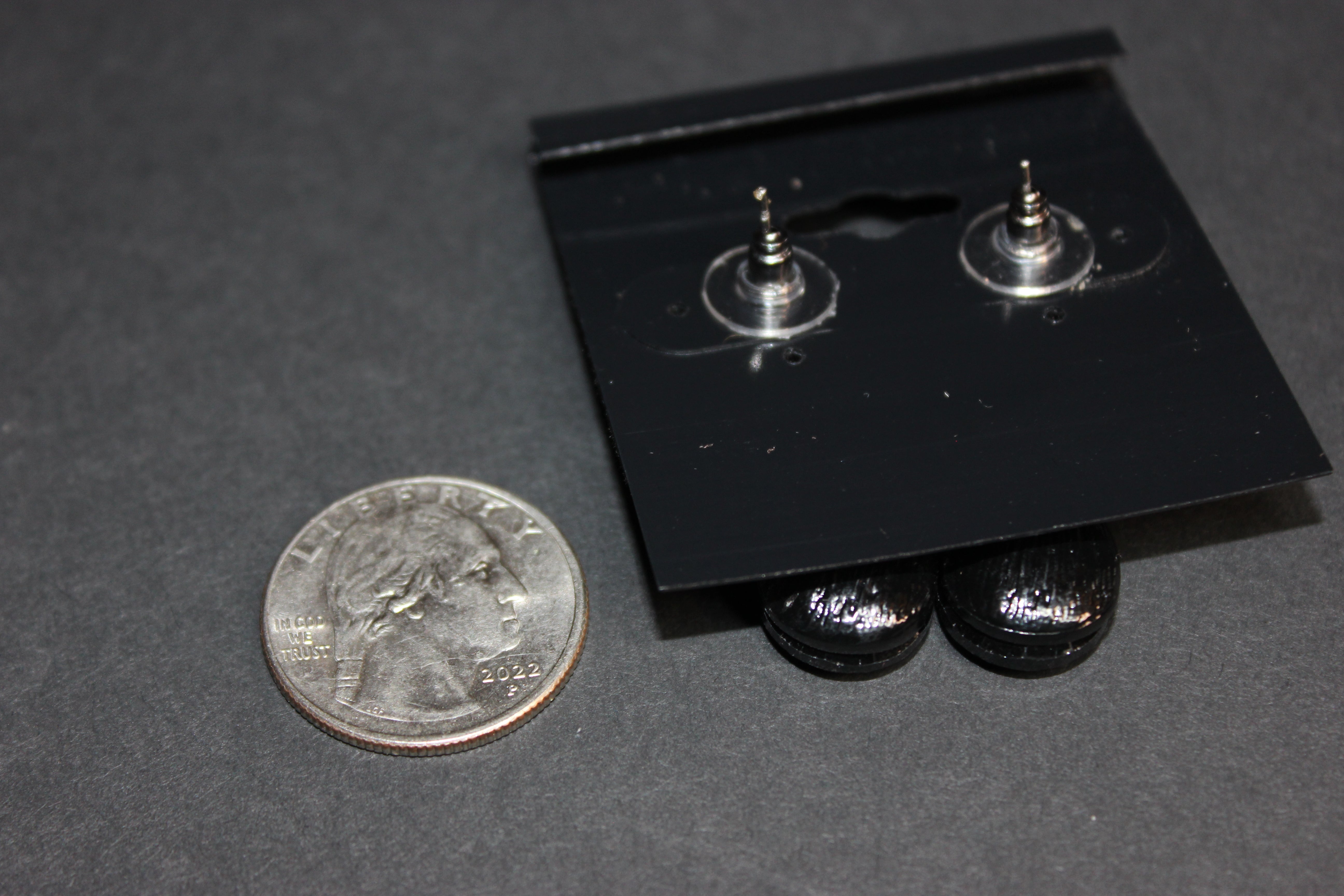 Black On Black Drop Earrings