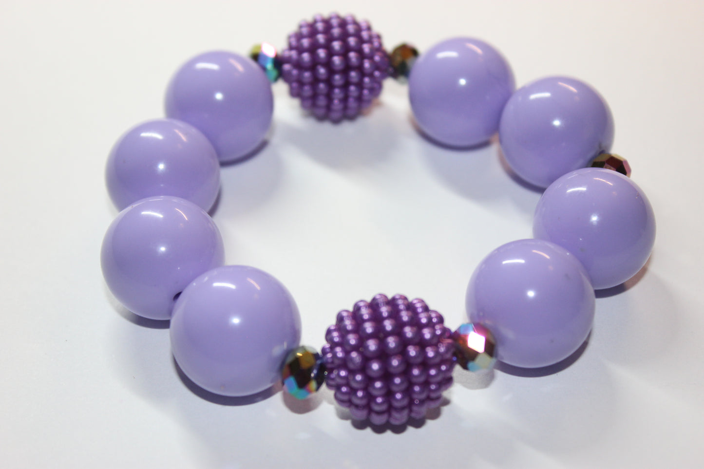 Shades Of Purple Large Beaded Bracelet