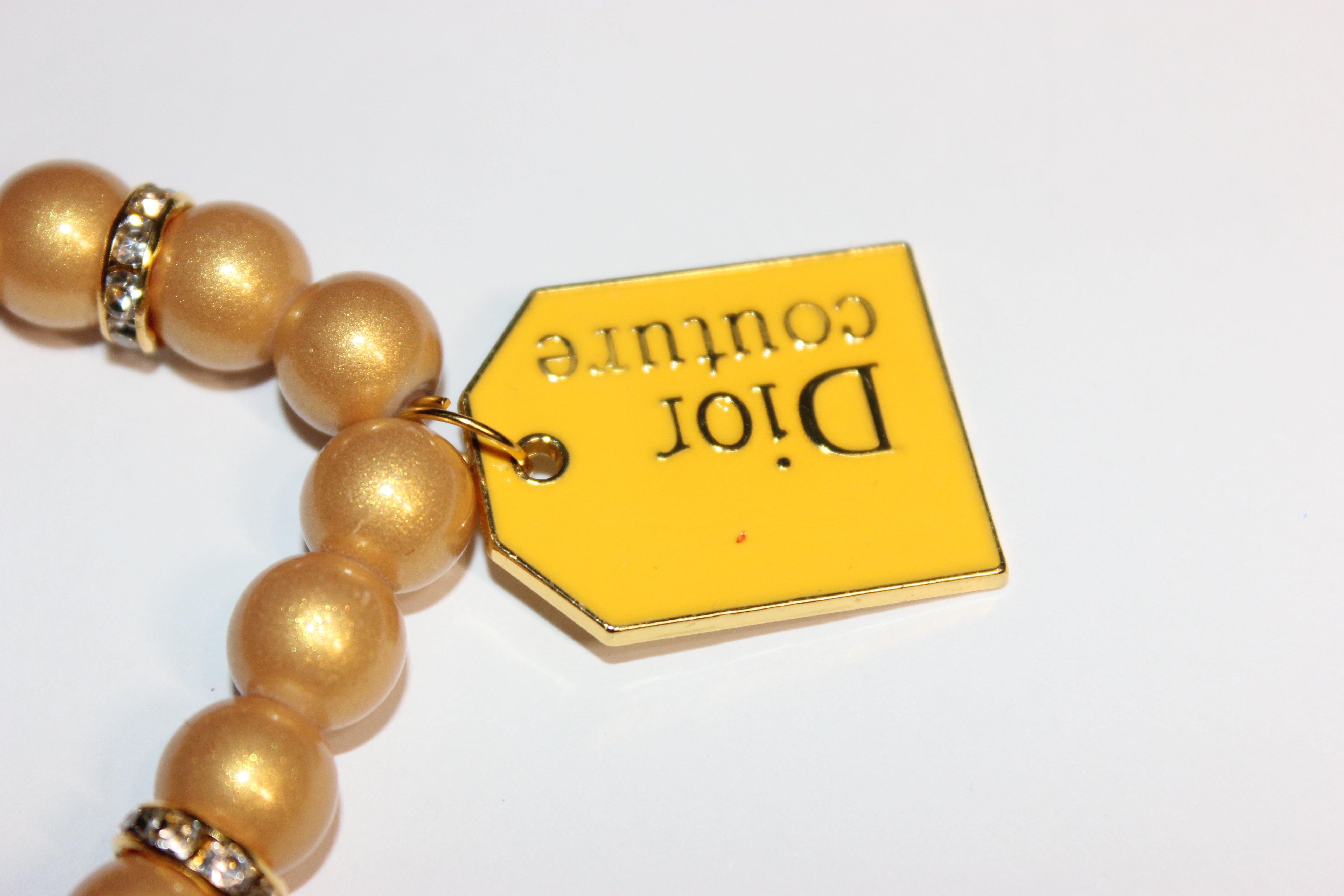 Mustard & Gold Charm Bracelet (1)