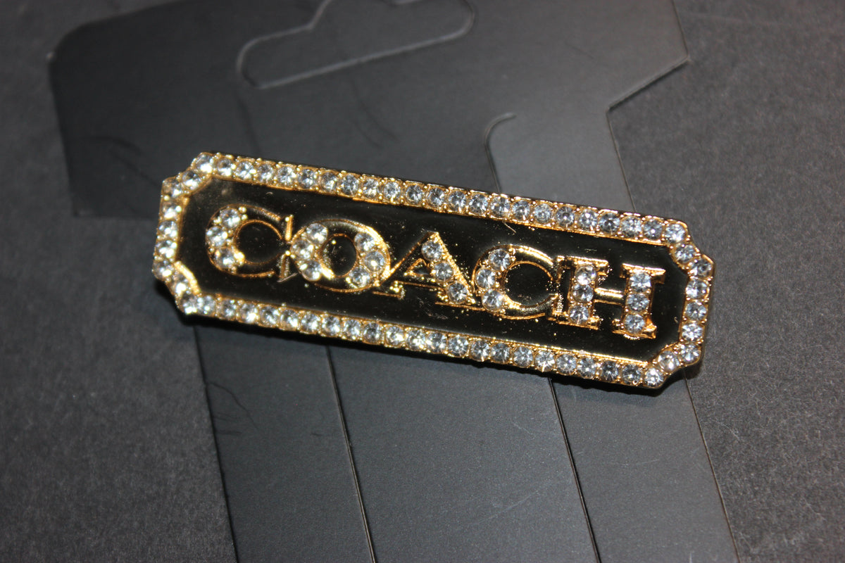 Gold Rhinestone Brooch Pin