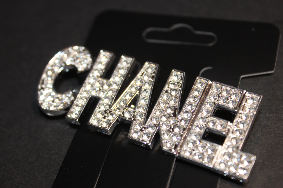 Rhinestone Silver Brooch Pin