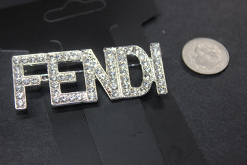 Silver Rhinestone Brooch Pin