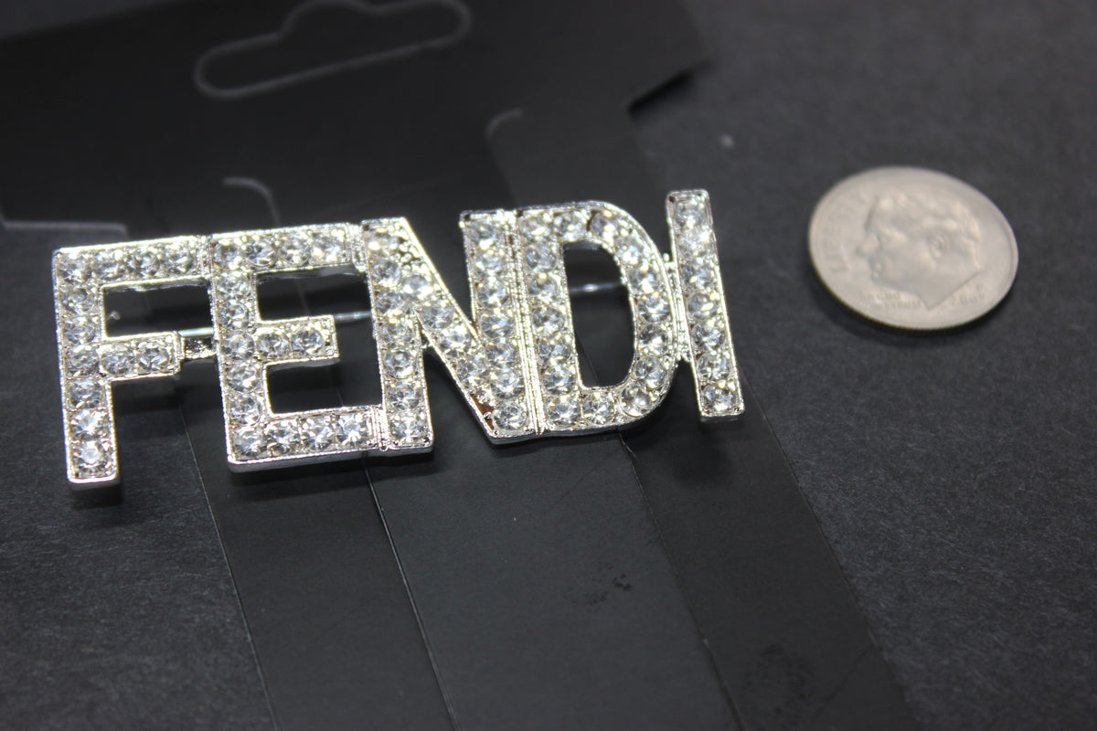 Silver Rhinestone Brooch Pin