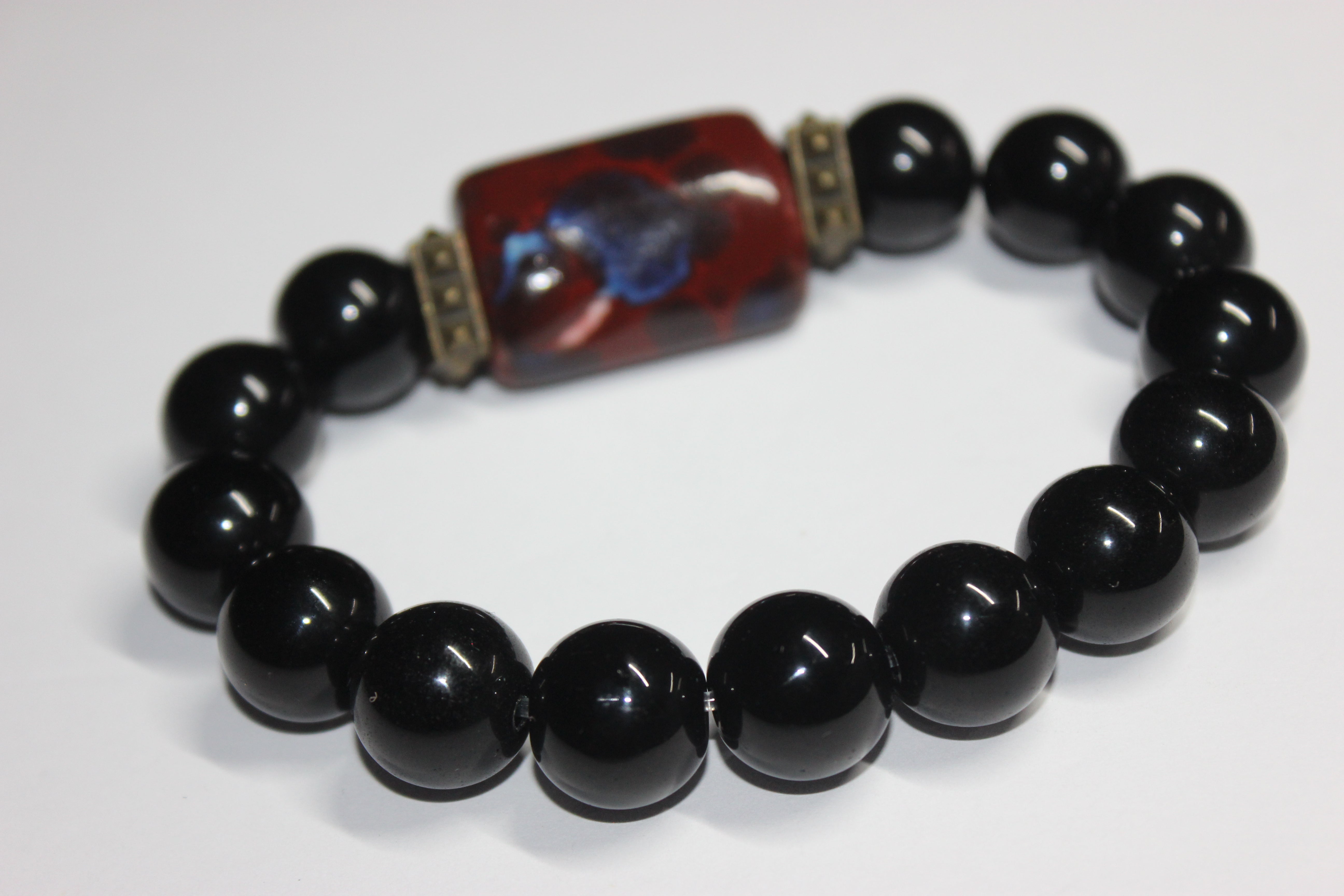 Blárkiv Black Beaded Bracelet