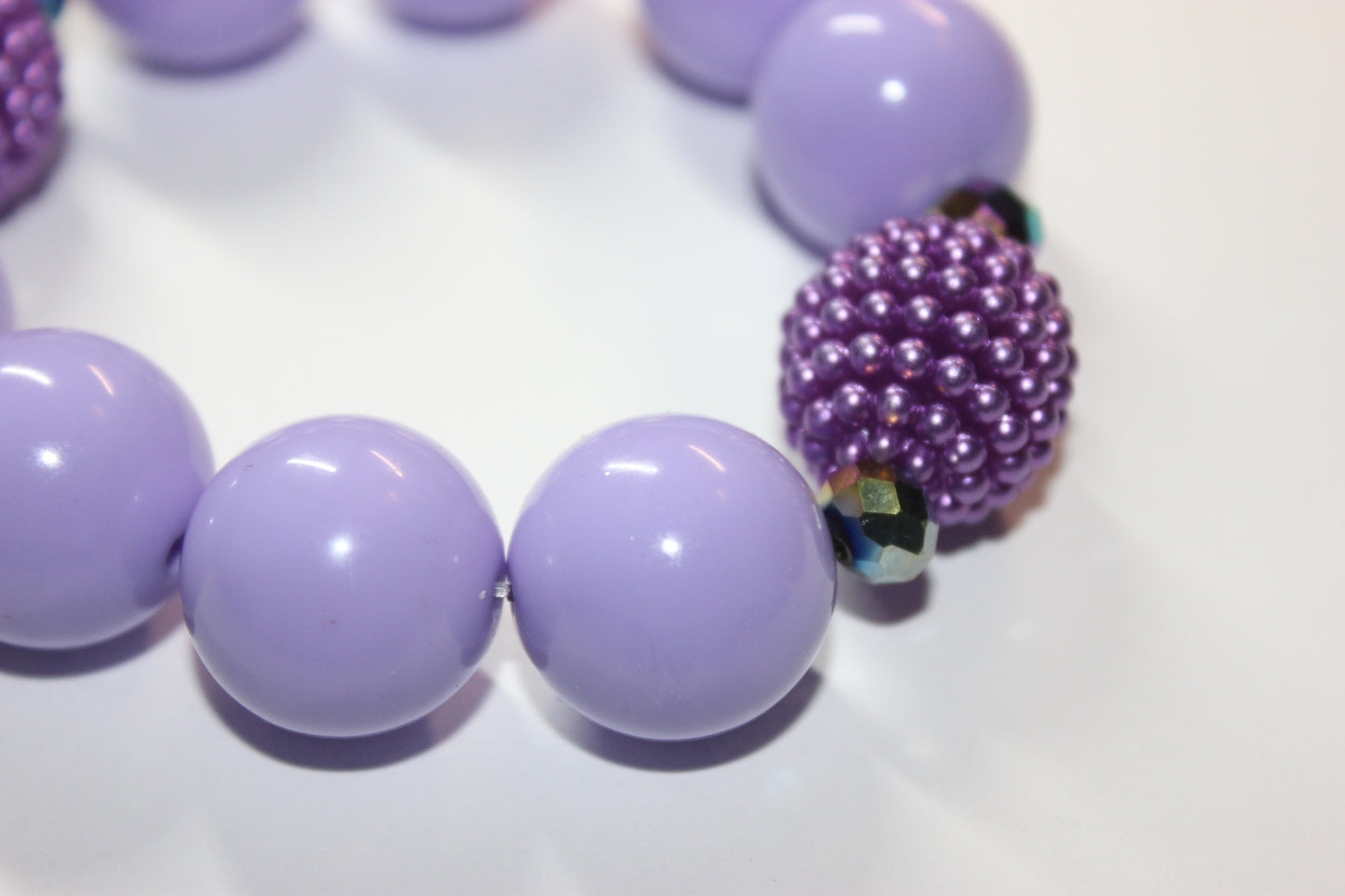 Shades Of Purple Large Beaded Bracelet