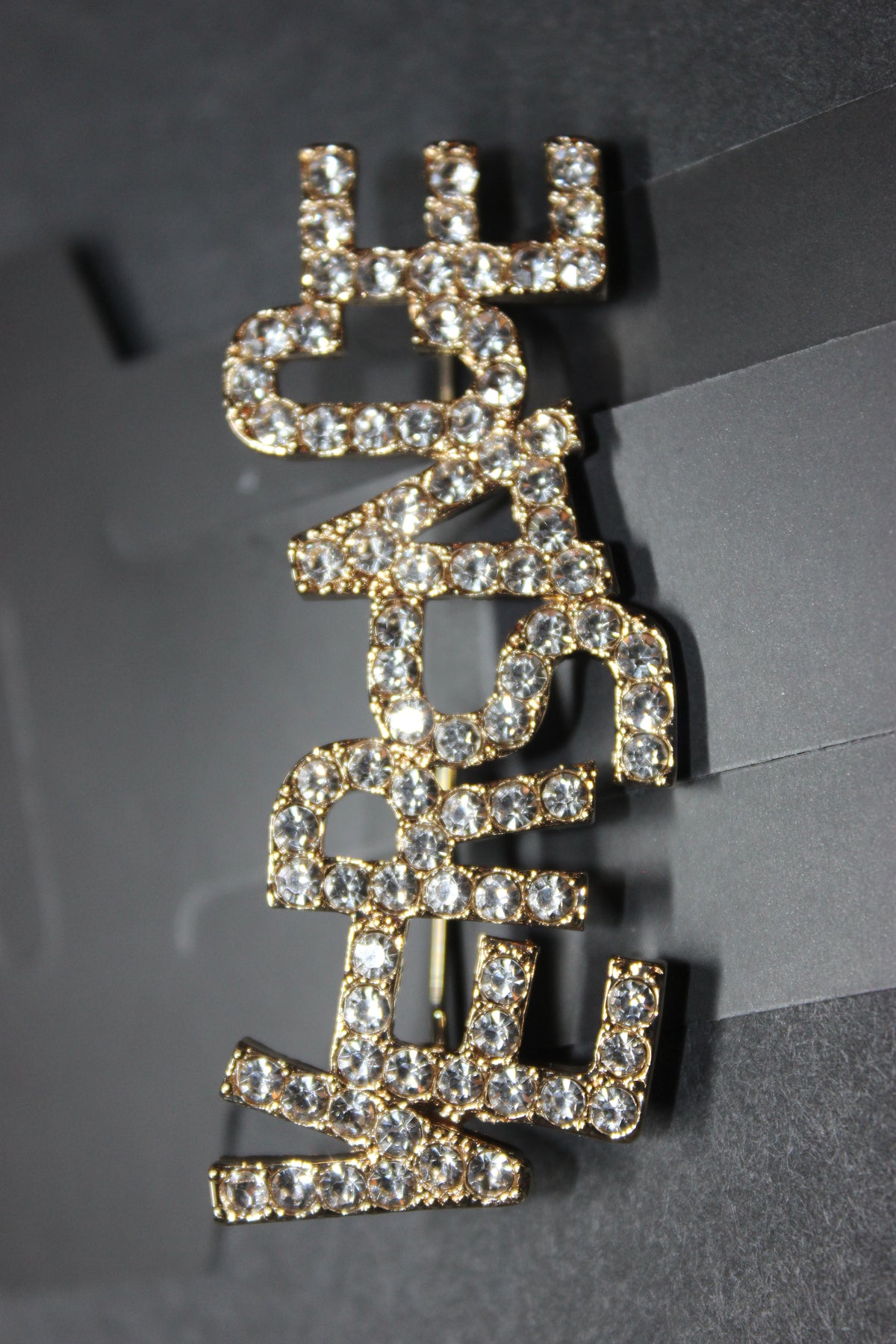 Gold Rhinestone Brooch Pin