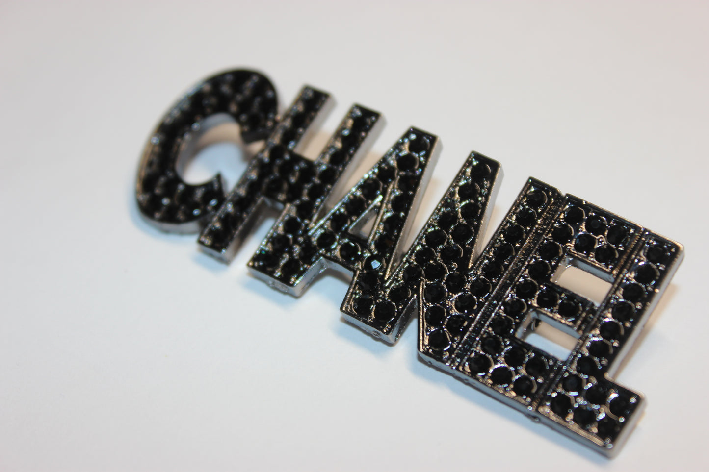 Rhinestone Black Brooch Pin